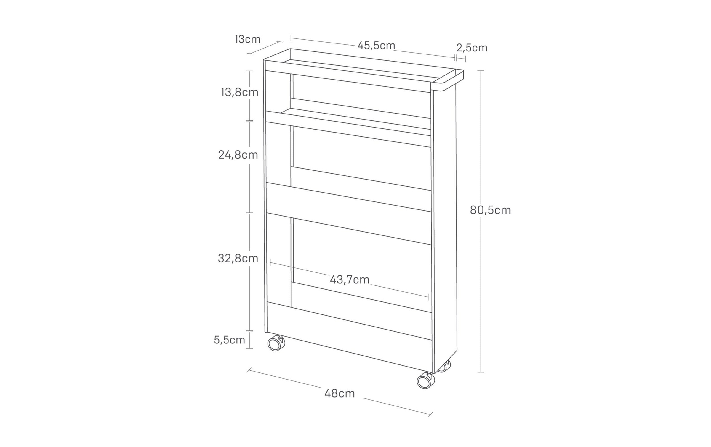 Yamazaki Chariot de cuisine »Tower 48 x 80.5 cm«
