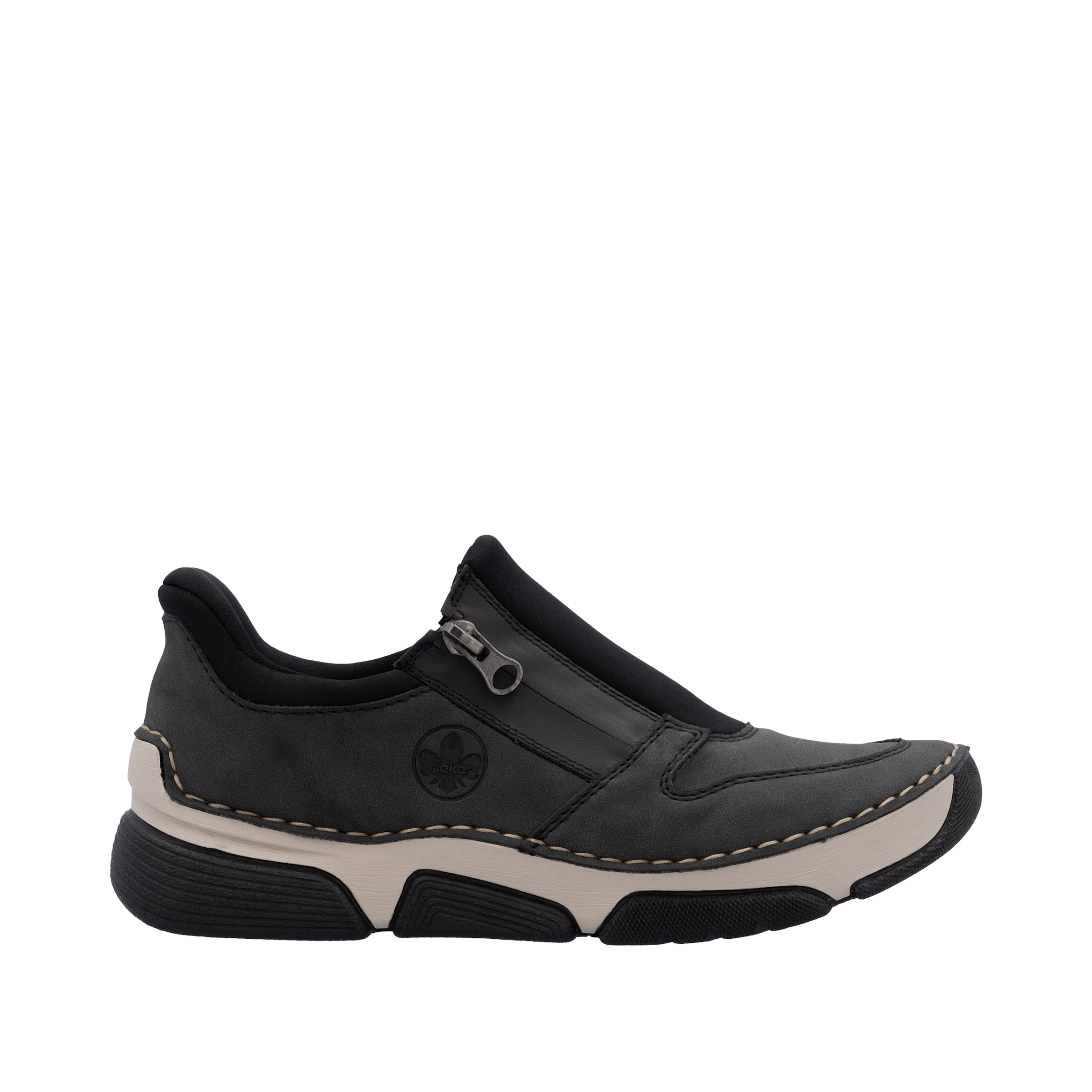 Rieker Baskets slip-on »Ready2GO«  chaussure basse, sneaker décontracté avec fermeture éclair latérale
