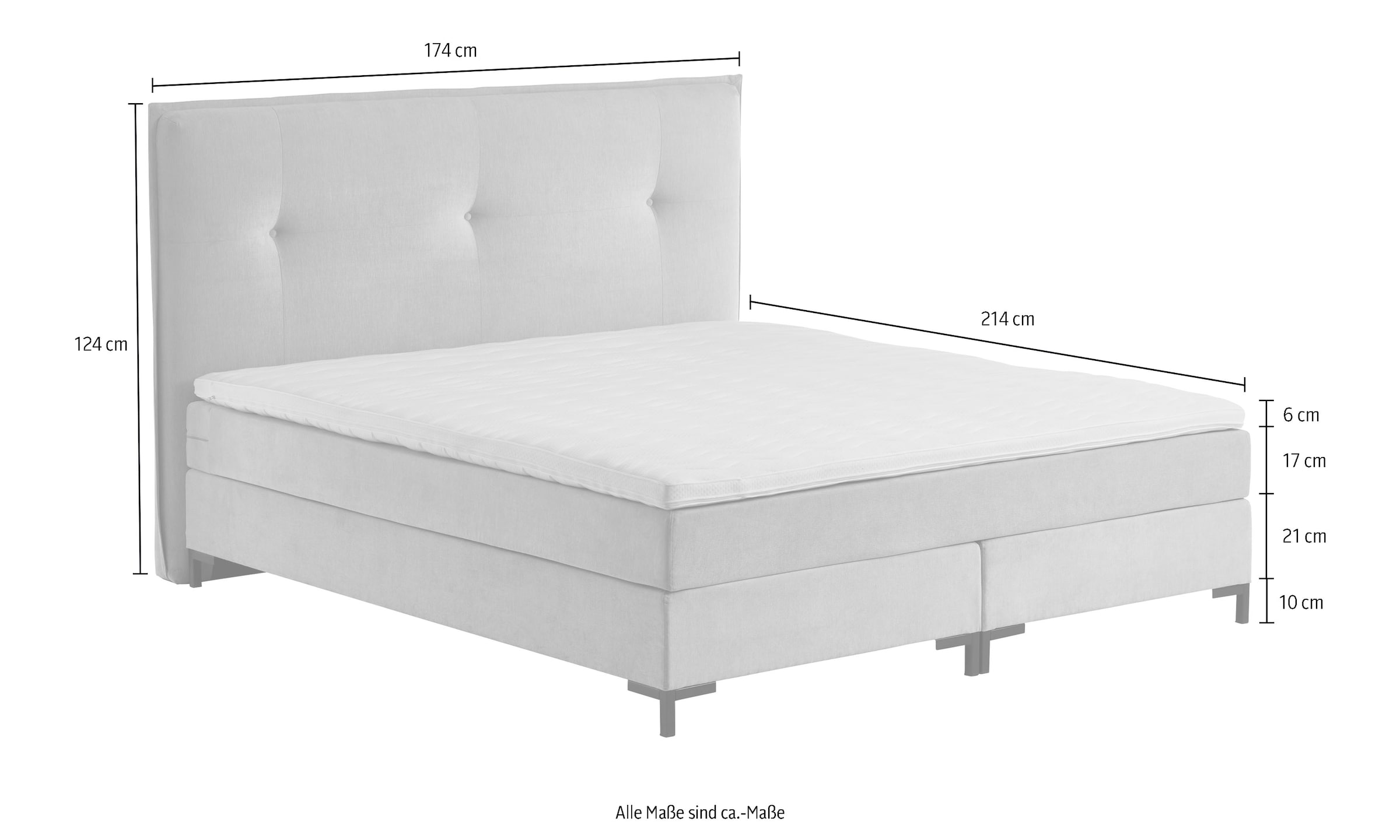 ATLANTIC home collection Boxspringbett »Romy«