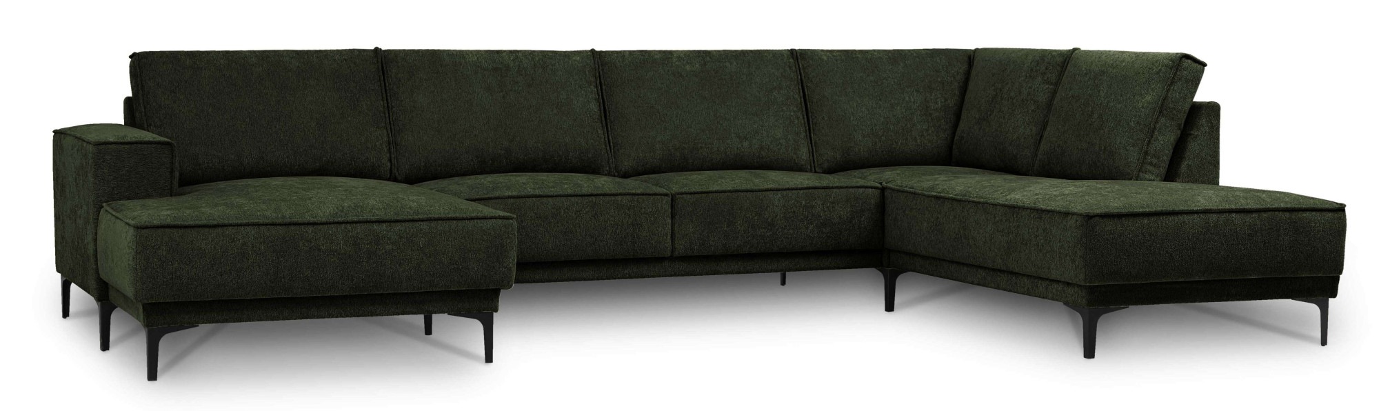 GOODproduct Paysage de salon »OLAND Bouclé U-Form, XXL, B: 345 cm, Skandi-Design« Forme en U, 345 cm, suspension à ressorts ondulés, design scandinave, pieds en métal