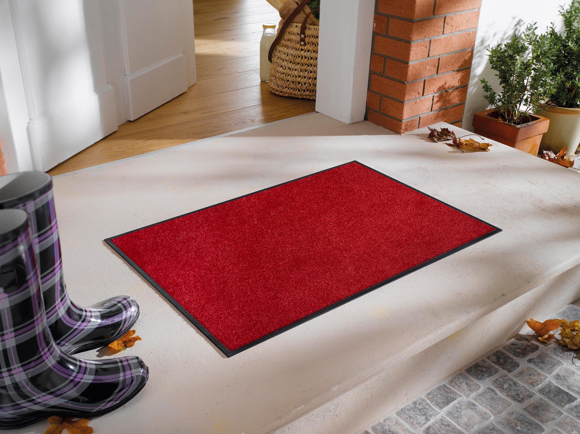 wash+dry by Kleen-Tex Tapis de sol »Original Uni, Schmutzfangteppich« Rectangulaire 9 mm Höhe Schmutzmatte, rutschhemmend, auch als Läufer erhältlich