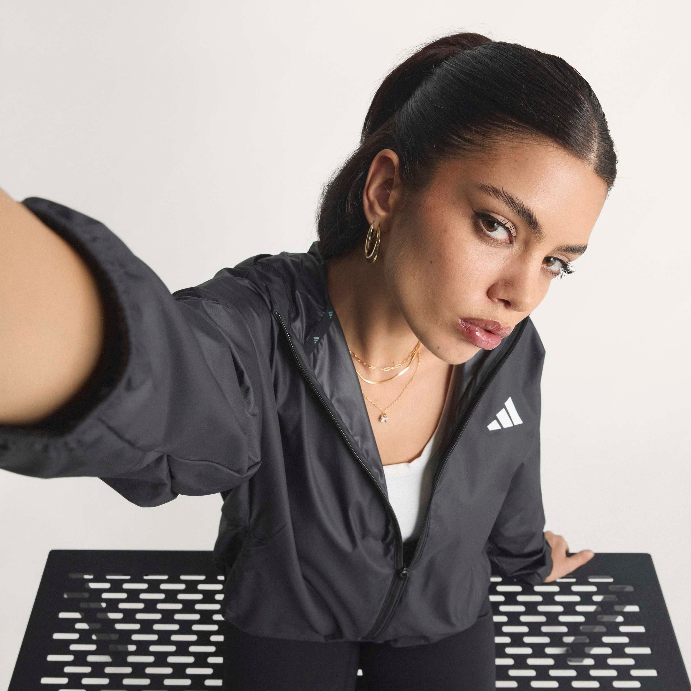 adidas Performance Coupe-vent »HYG WINDY« pour adultes, avec fermeture éclair, en polyester