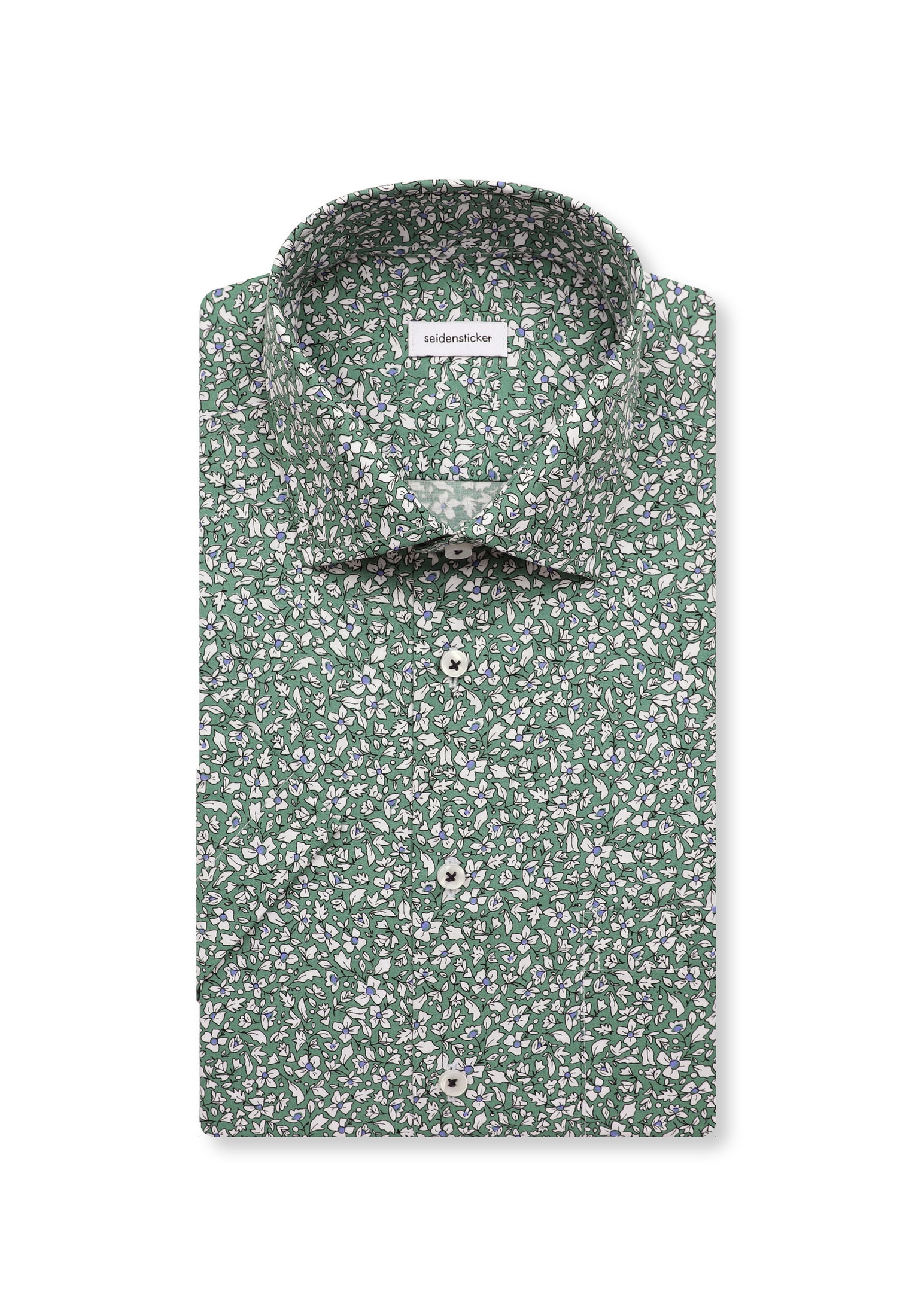 seidensticker Businesshemd »Regular«, Regular Kurzarm Kentkragen Floral
