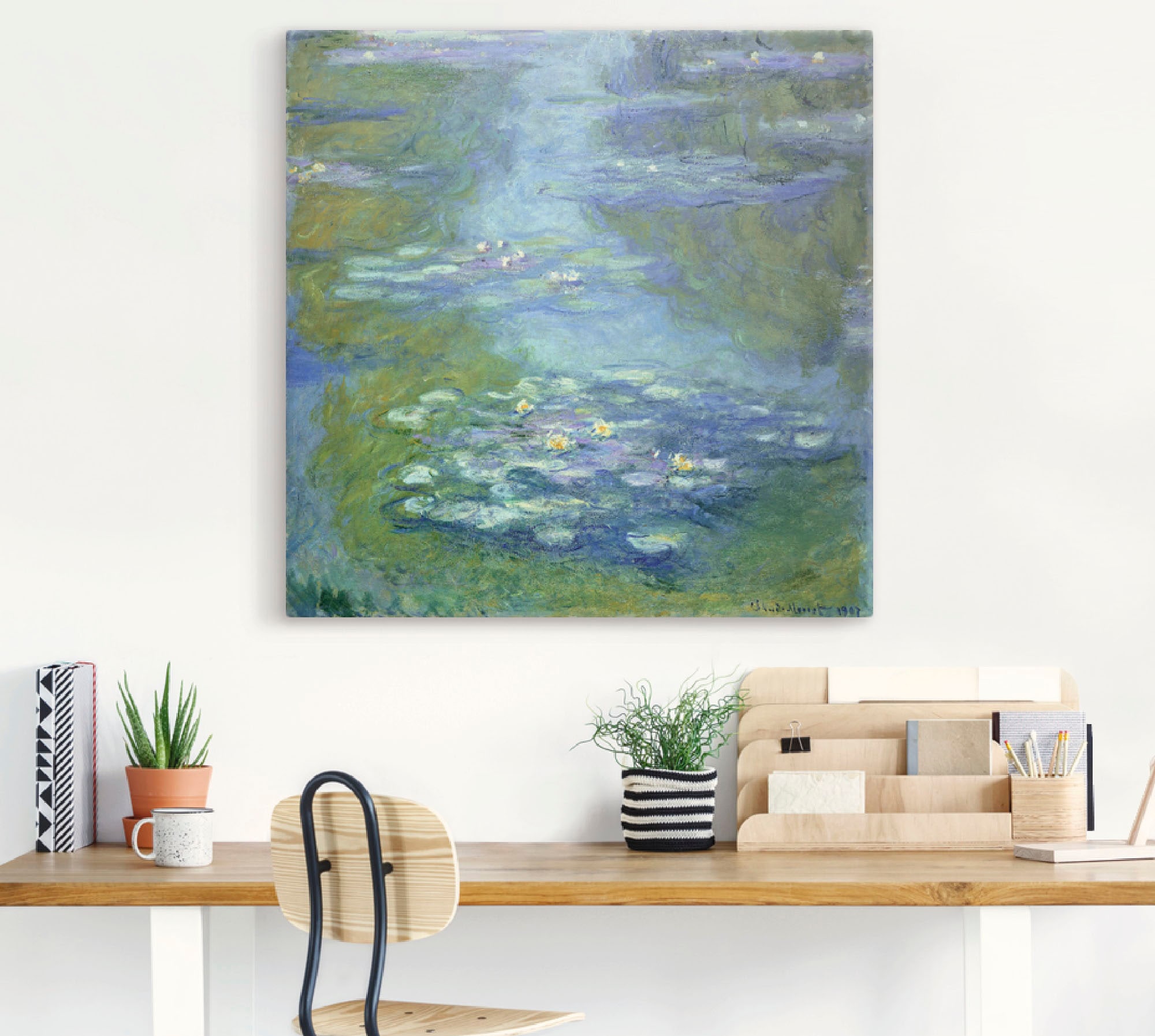 Artland Leinwandbild »Seerosen. 1907« Blumen 1 Stk. tlg. auf Holzrahmen gespannt