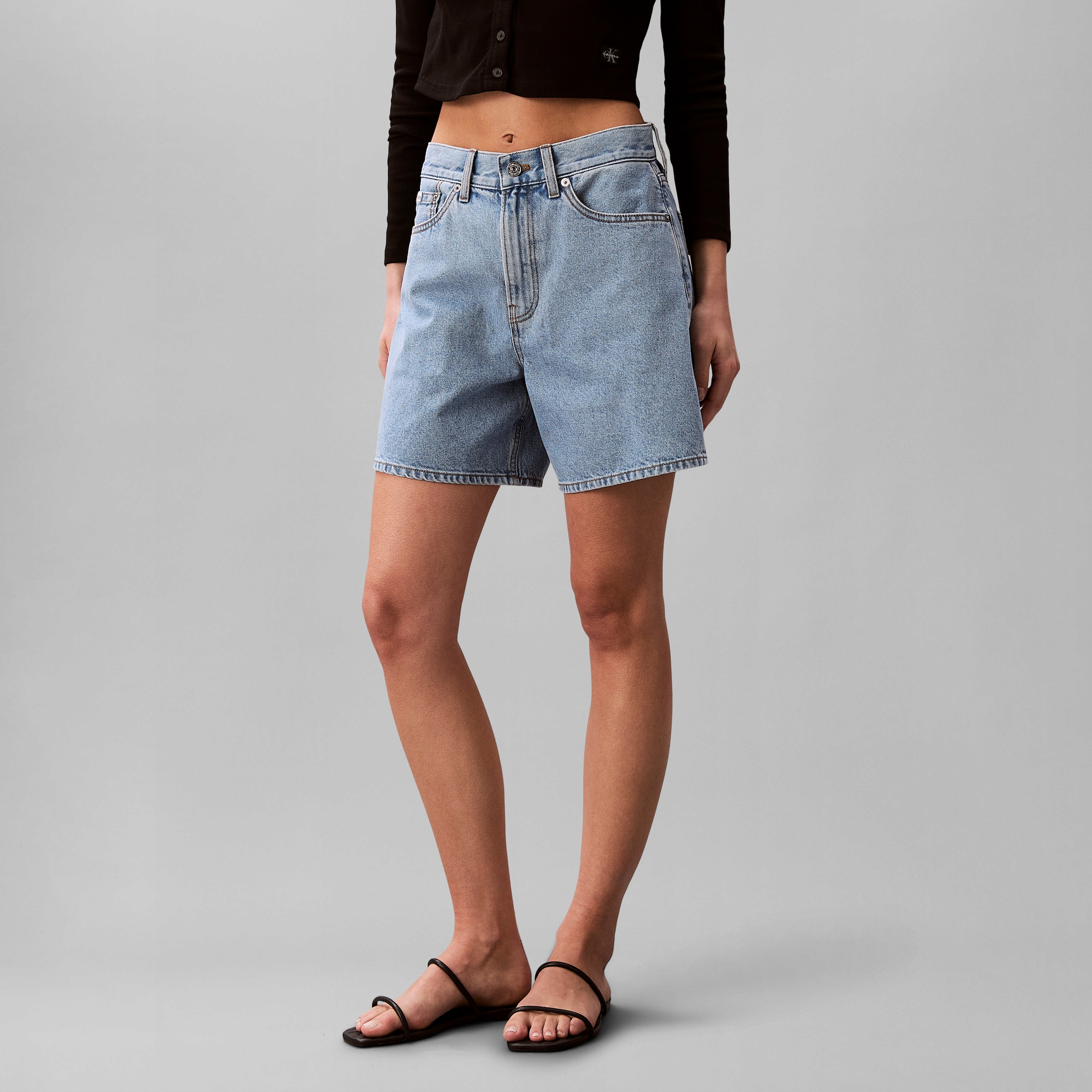 Calvin Klein Jeans Shorts »HI RISE A-LINE SHORT COASTAL LIG«