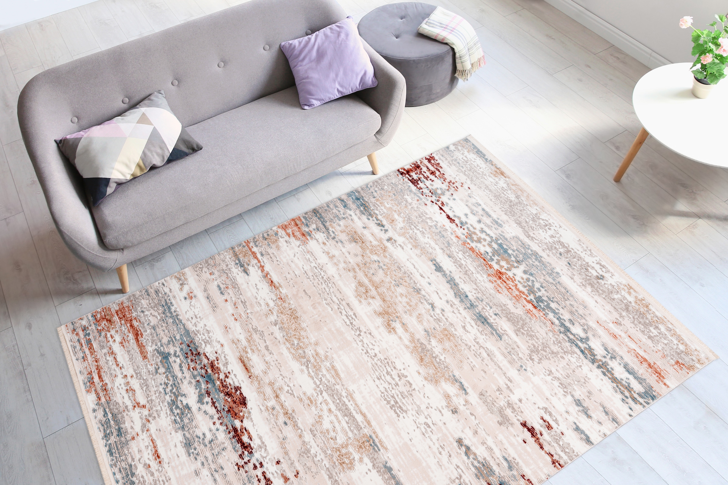 me gusta Tapis »Akropolis 325« Rectangulaire 12 mm Höhe flacher Teppich mit Baumwollrücken, attraktiver Vintage-Look