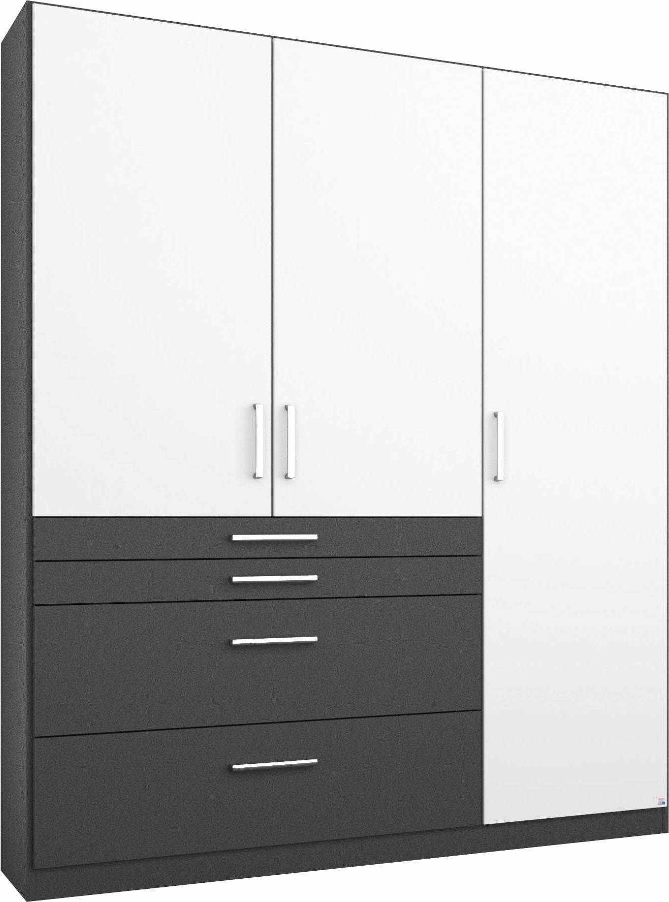 rauch Armoires à vêtements »Harburg Drehtürenschrank Schlafzimmerschrank mit viel Stauraum« tiroir supérieur avec compartiments pratiques MADE IN GERMANY