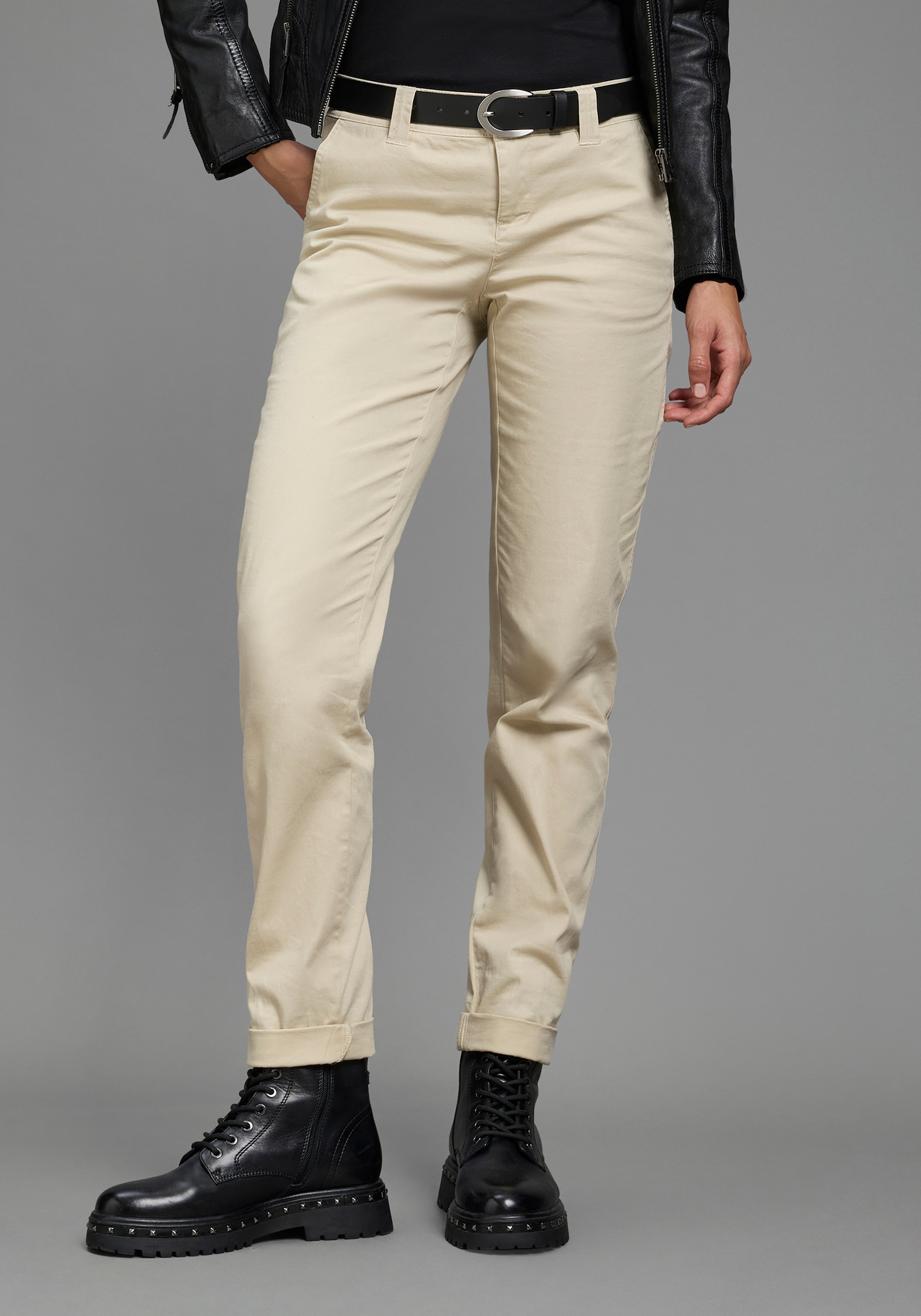 Laura Scott Ceinture en cuir pour dames avec boucle argent mat - NEW - jusqu'à taille 135