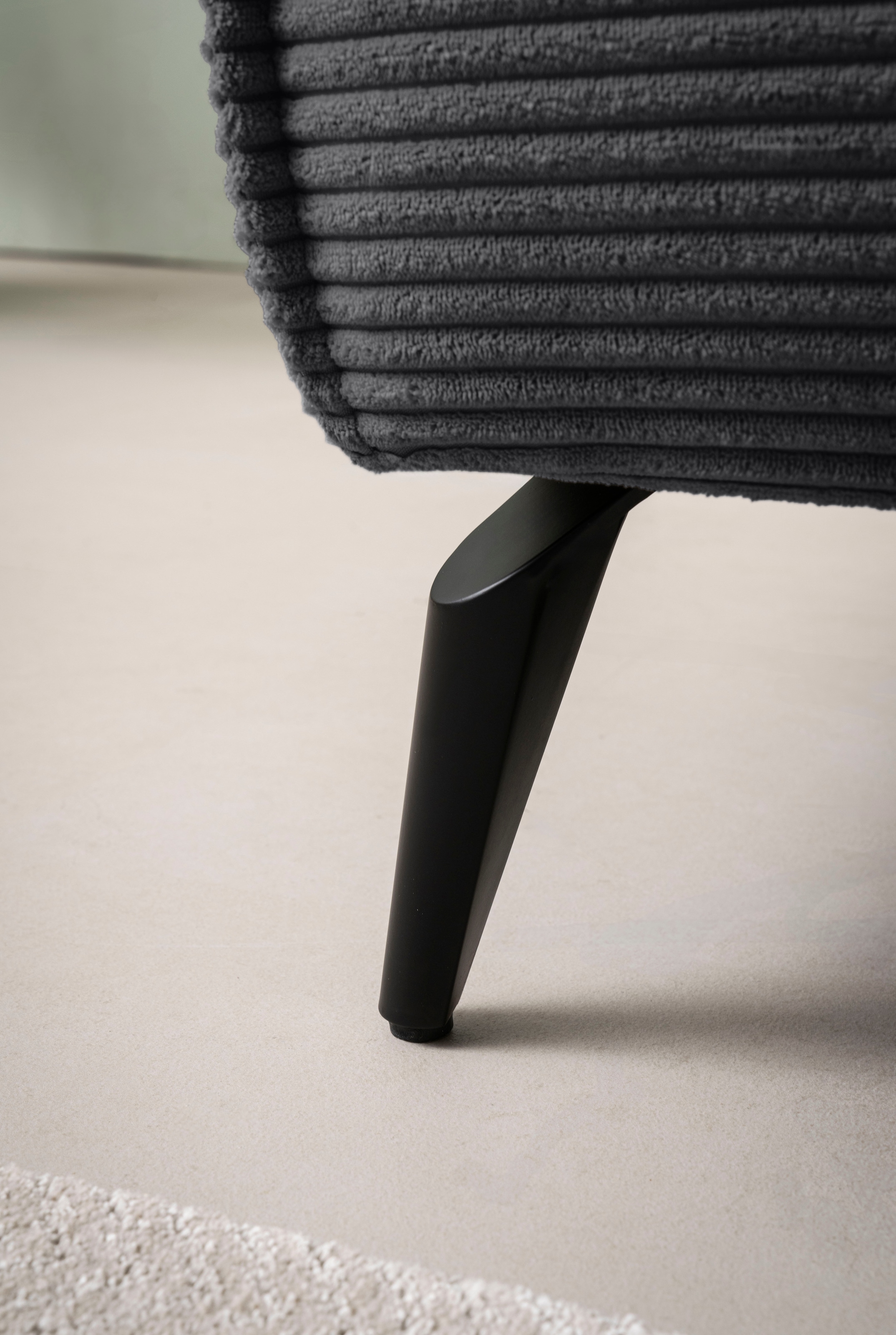 GOODproduct Hocker »TVINNU« zur Serie TVINNU, gemütlicher Sitzkomfort, rechteckig, schwarze Füsse