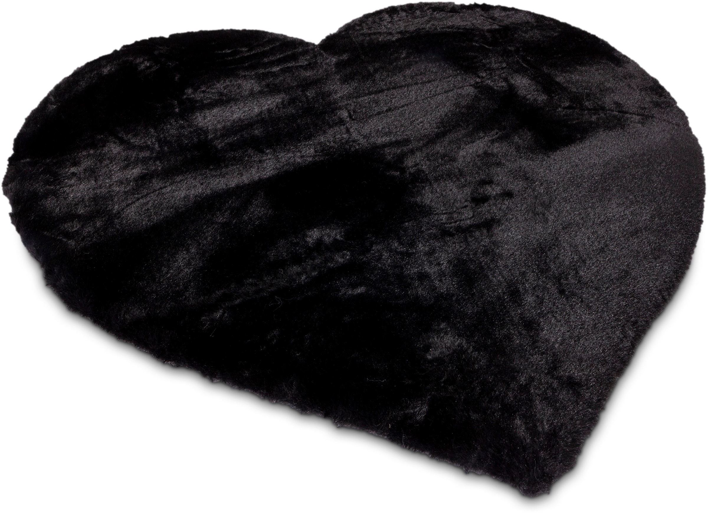 Gino Falcone Fellteppich »Kuschelteppich Chiara« herzförmig 30 mm Höhe Kunstfell, Kaninchenfell-Haptik, besonders weicher Langflor