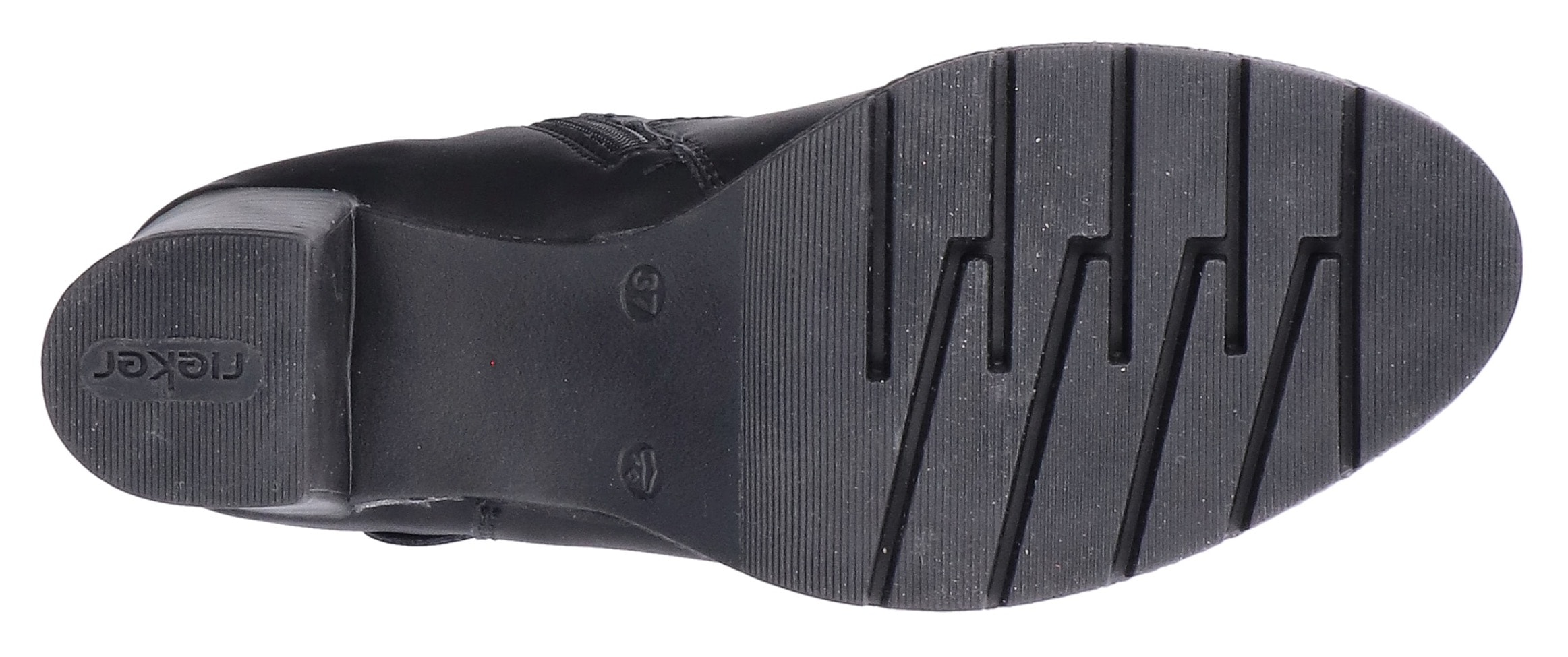 Rieker Bottes  bottes hautes, talon bloc, fermeture éclair arrière - forme étroite