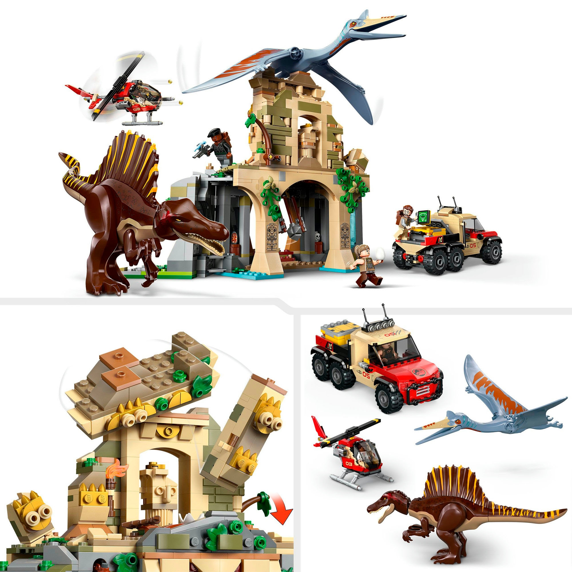 LEGO® Konstruktionsspielsteine »Spinosaurier & Quetzalcoatlus: Hubschrauber-Einsatz (76976)« LEGO Jurassic World; Made in Europe