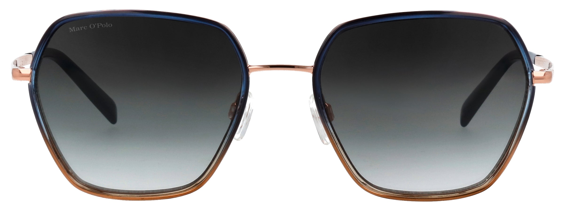 Marc O'Polo Lunettes de soleil »Modell 505122« Form Hexagon, Logoschriftzug auf Bügel, Metallfassung