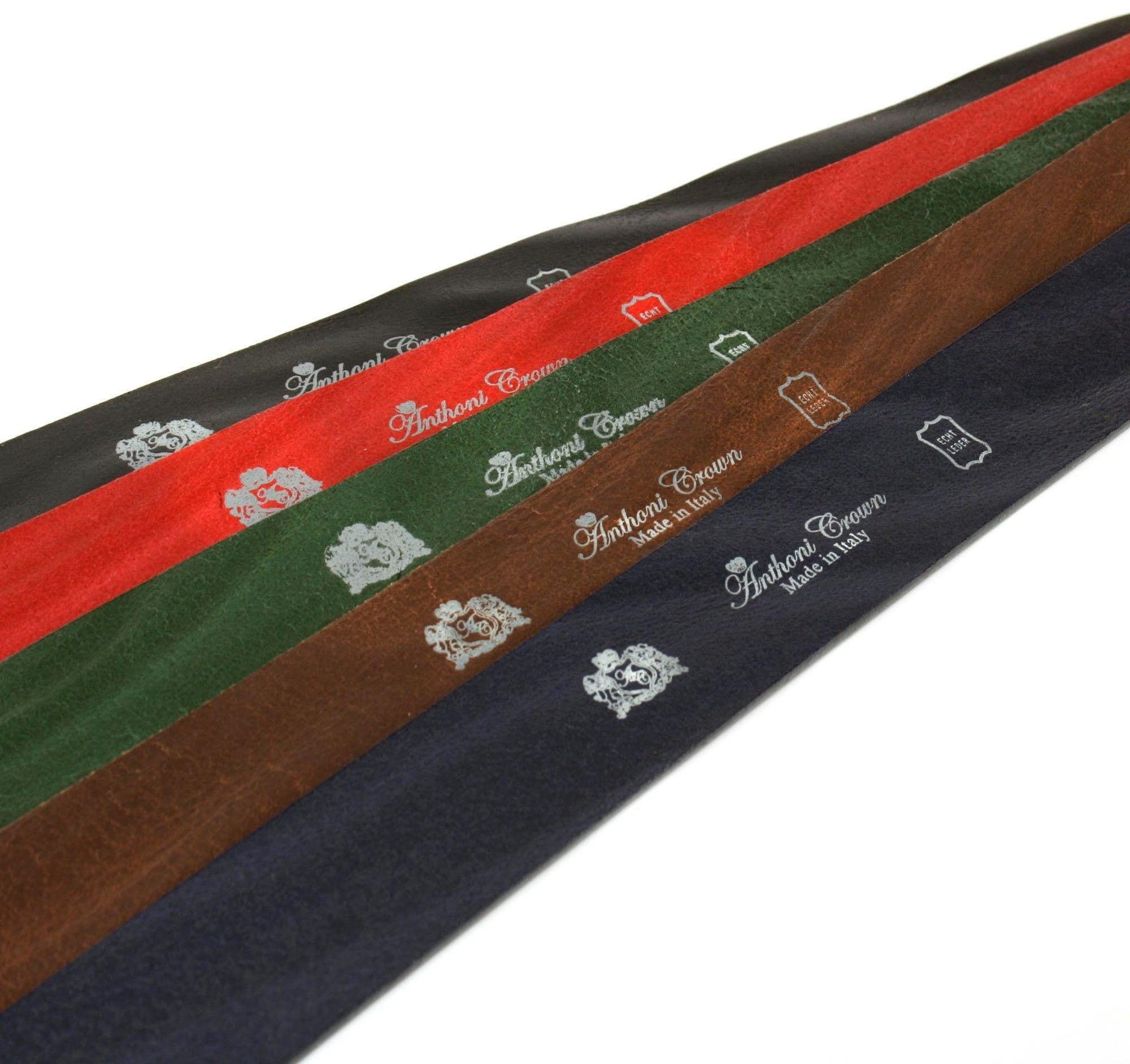 Anthoni Crown Ceinture en cuir avec boucle satinée