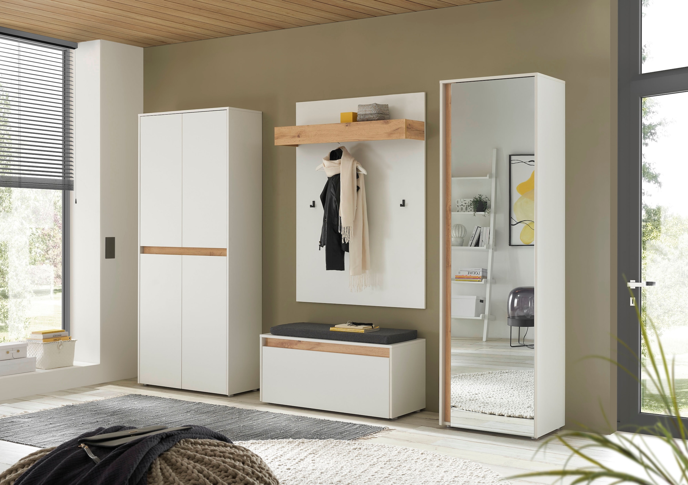 INOSIGN Garderoben-Set »City/Giron, moderne Garderobe, viel Stauraum, ca. 40 Schuhe« Set, 4 Stk. tlg.