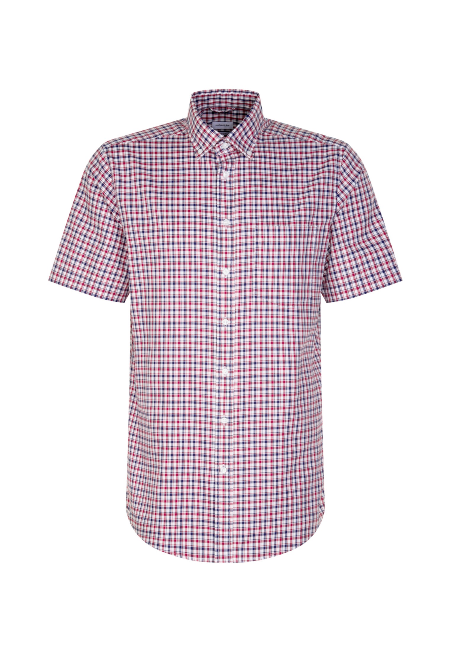 seidensticker Businesshemd »Regular« Regular 1/2 Button-Down-Kragen Karo