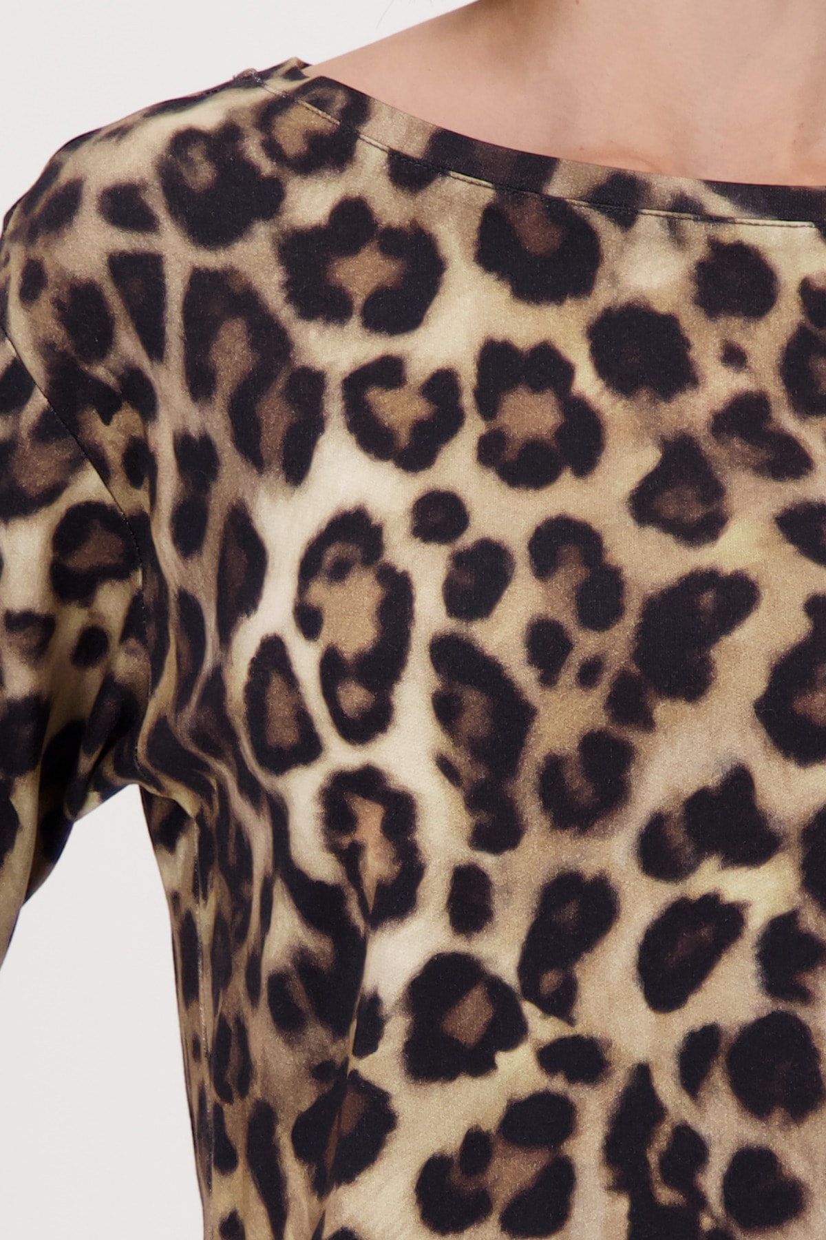 Monari Langarmshirt »Shirt Leodruck Allover« Regular fit mit U-Boot-Ausschnitt