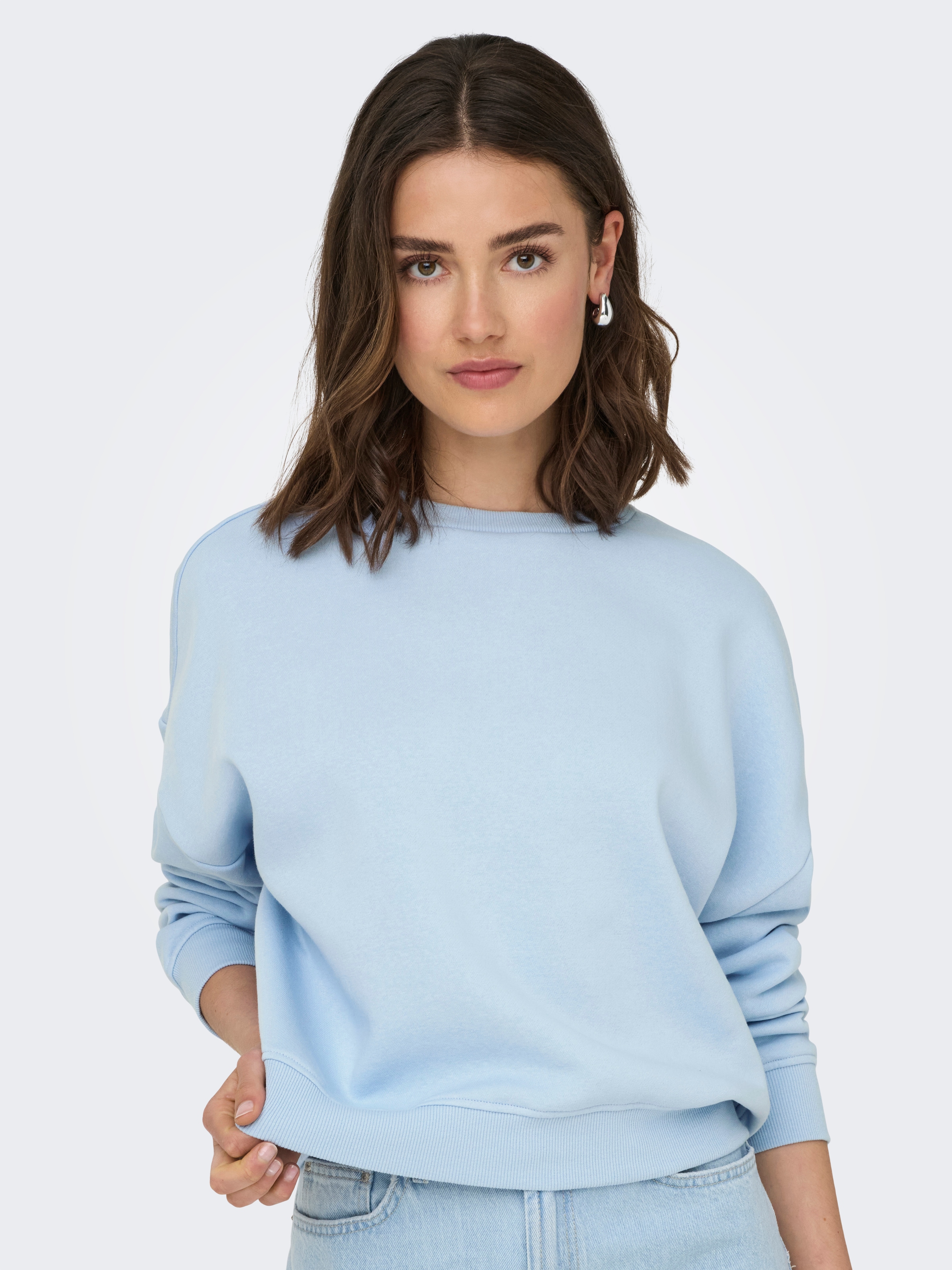 ONLY Sweatshirt »ONLSWEAT L/S CREW OVERSIZE SWT«, Baumwollmischung, loose fit, Rundhals
