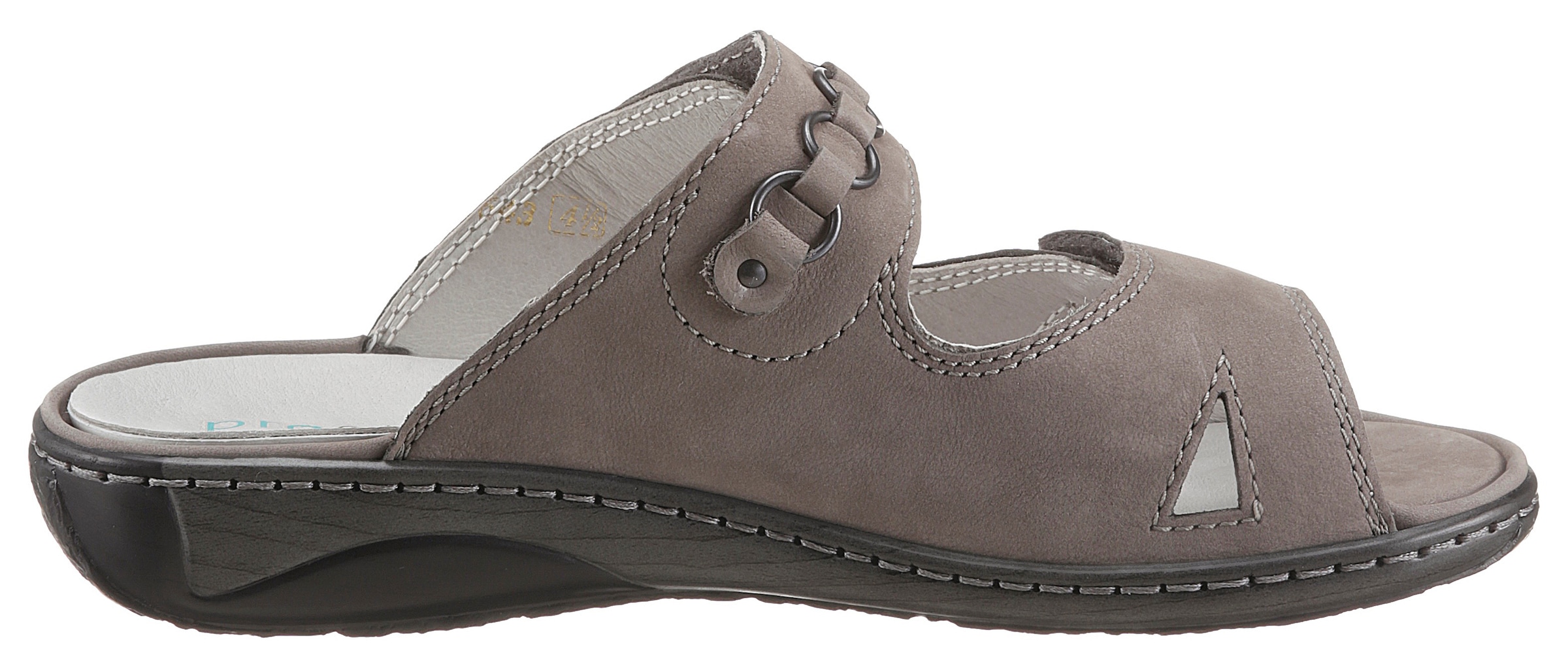 Waldläufer Pantolette »GARDA«  , Keilabsatz, Sommerschuh, Schlappen mit Schmuckapplikation, Weite G