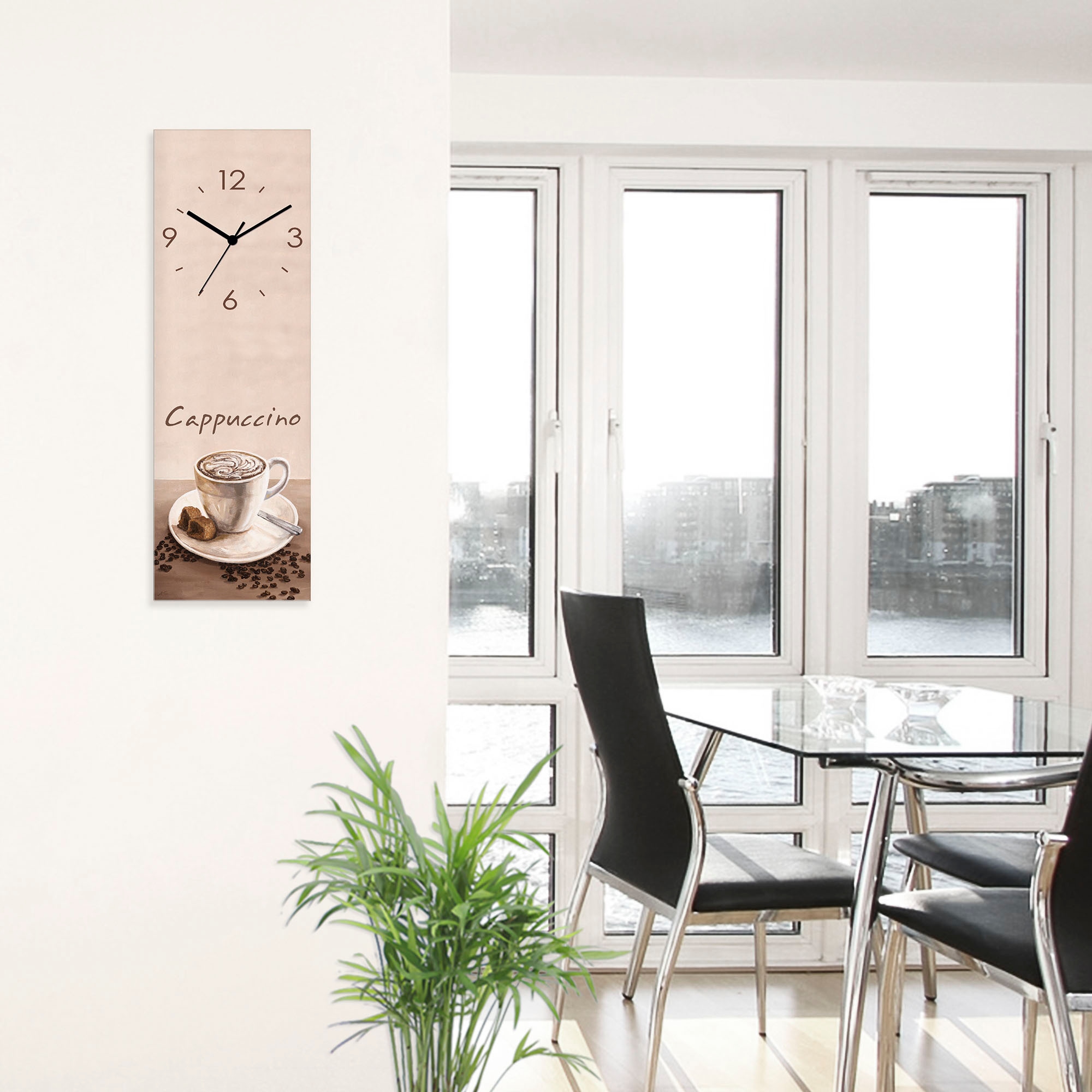 Artland Wanduhr »Cappuccino - Kaffee« wahlweise mit Quarz- oder Funkuhrwerk, lautlos ohne Tickgeräusche