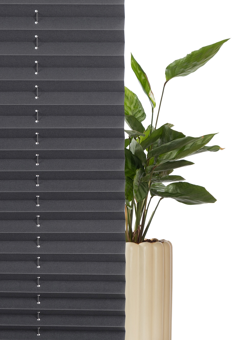 GOODproduct Plissee »LAHOLM UNI DARK« verdunkelnd ohne Bohren verspannt verdunkelnd, Klemmträger in Unifarben passend zum Plissee -NEUHEIT