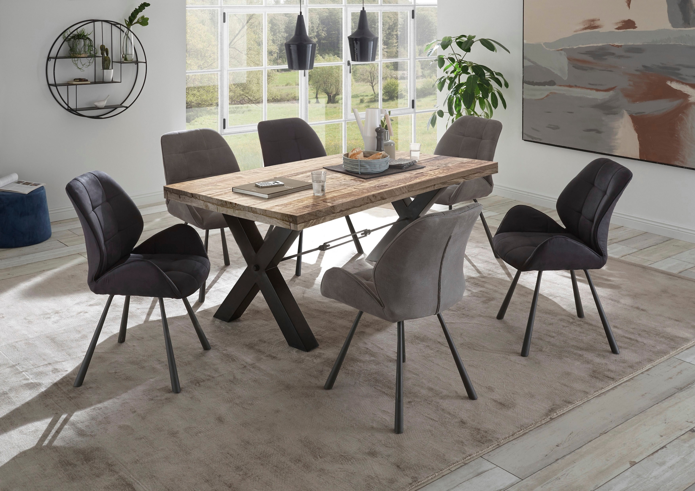 Stolkom Table de salle à manger »Delhi« 200 cm breit in Massivholz Mango Wood