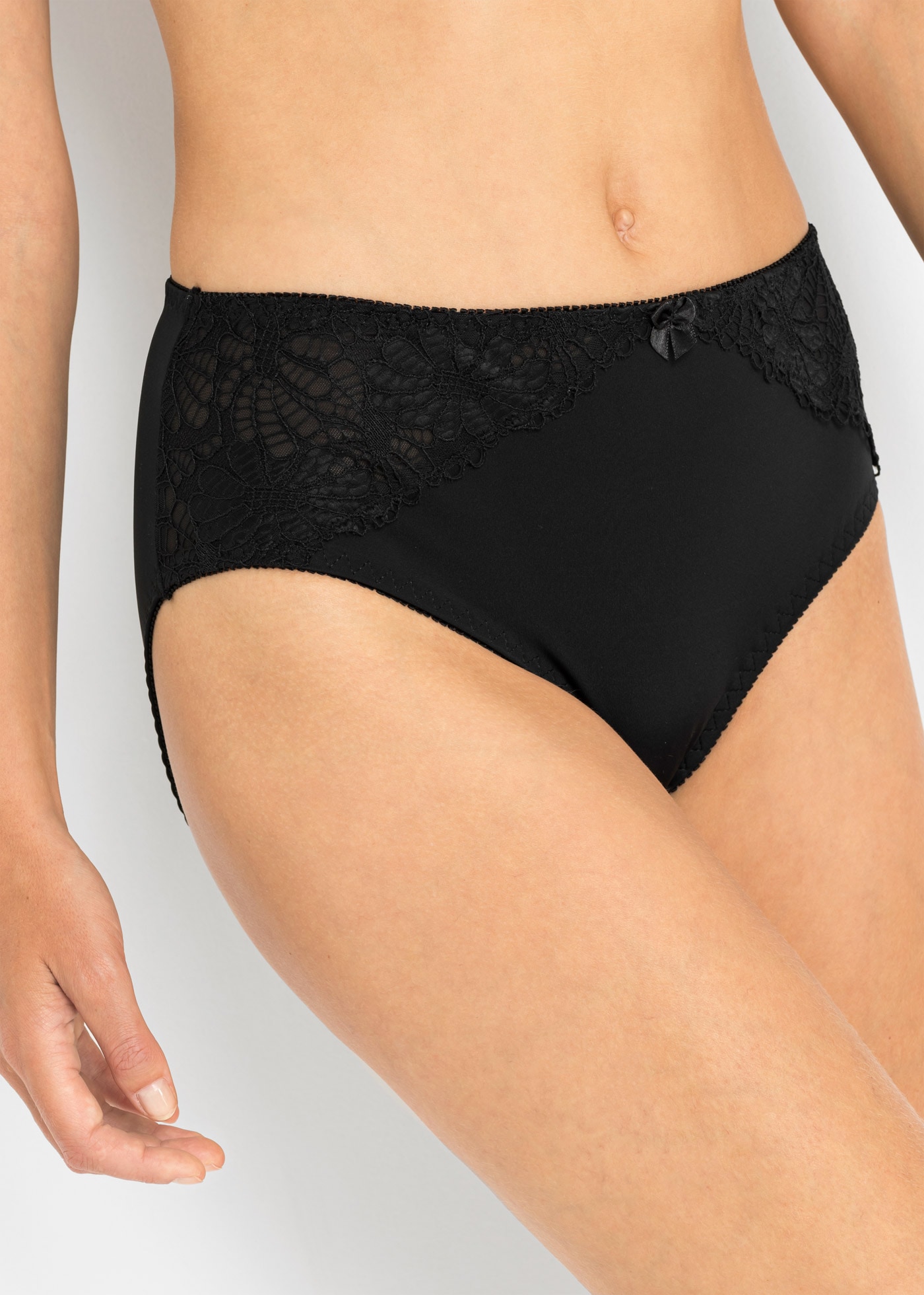 bonprix Maxislip Packung, 2, 2 Stk. Maxislip mit Spitze (2er Pack)