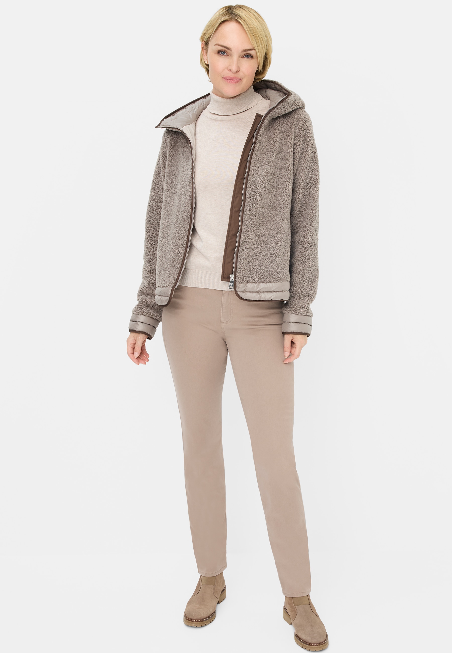 Fuchs Schmitt Veste en peluche »Plüschjacke« mit Kapuze mit Kapuze