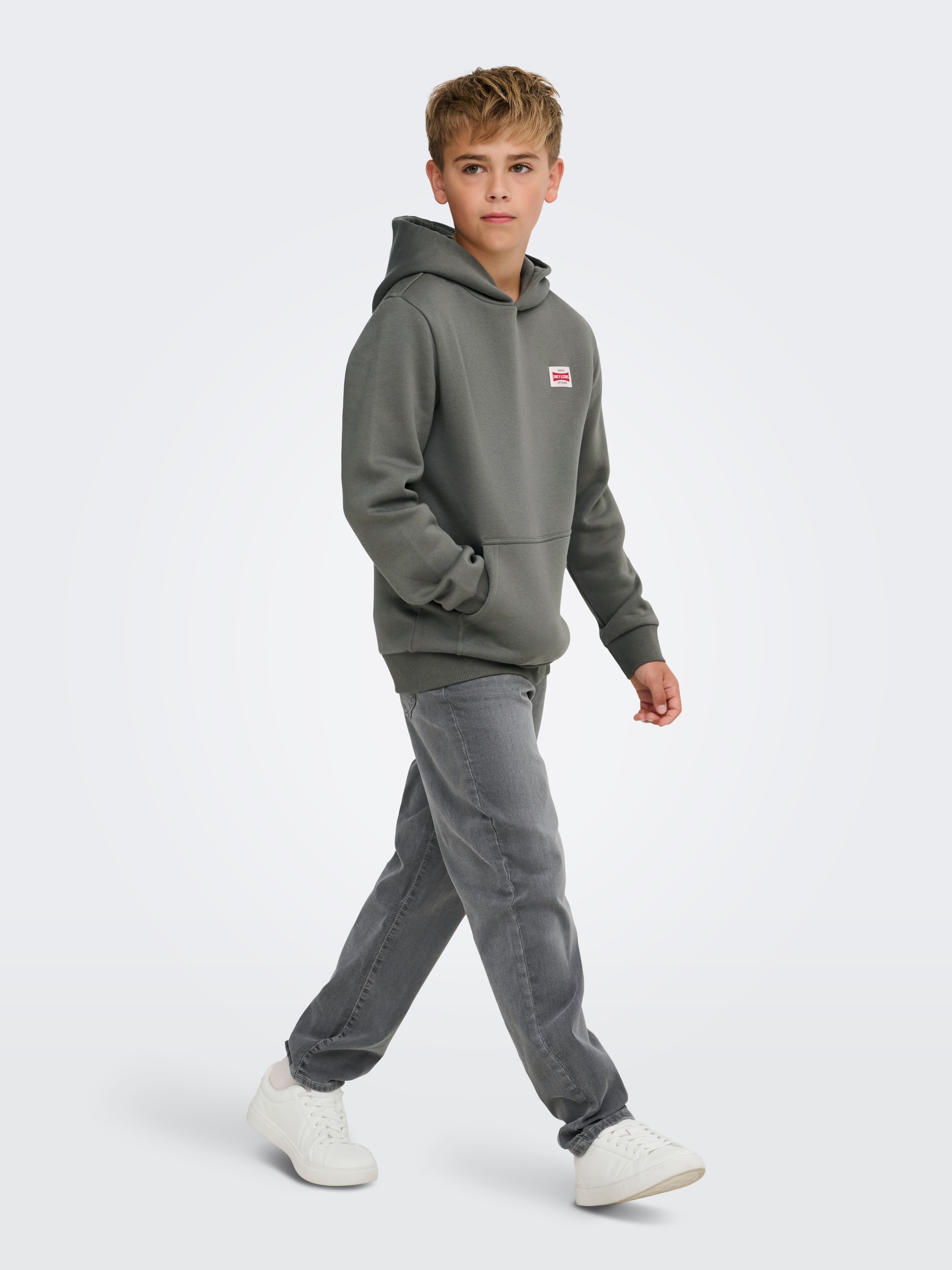 ONLY & SONS junior Kapuzensweatshirt »OSJCERES HOODIE LABEL SWT«, Baumwollmischung, regular fit
