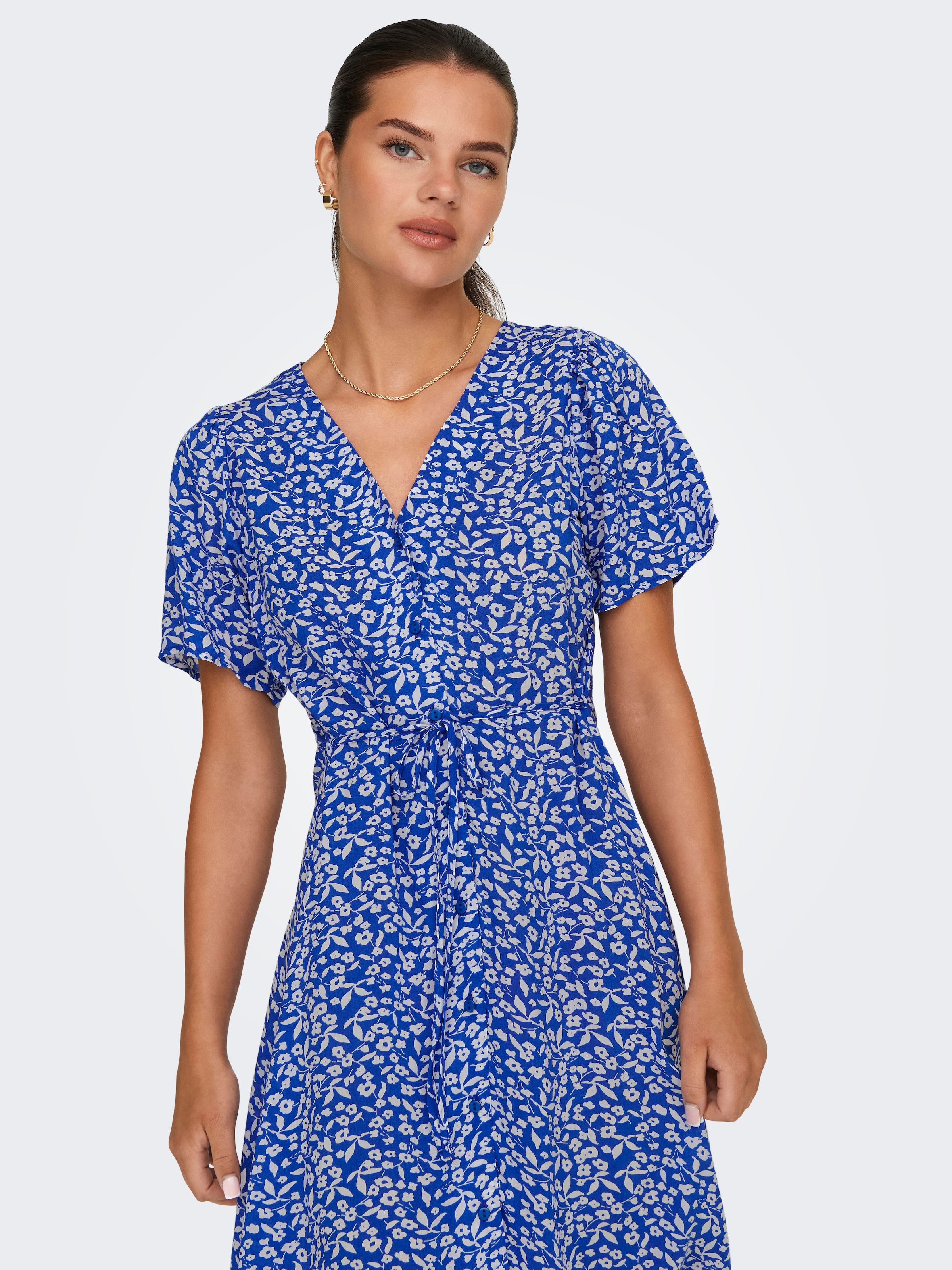 ONLY Mini-robe »ONLEVIDA S/S SHORT DRESS WVN NOOS« Viskose, regular fit, V-Ausschnitt