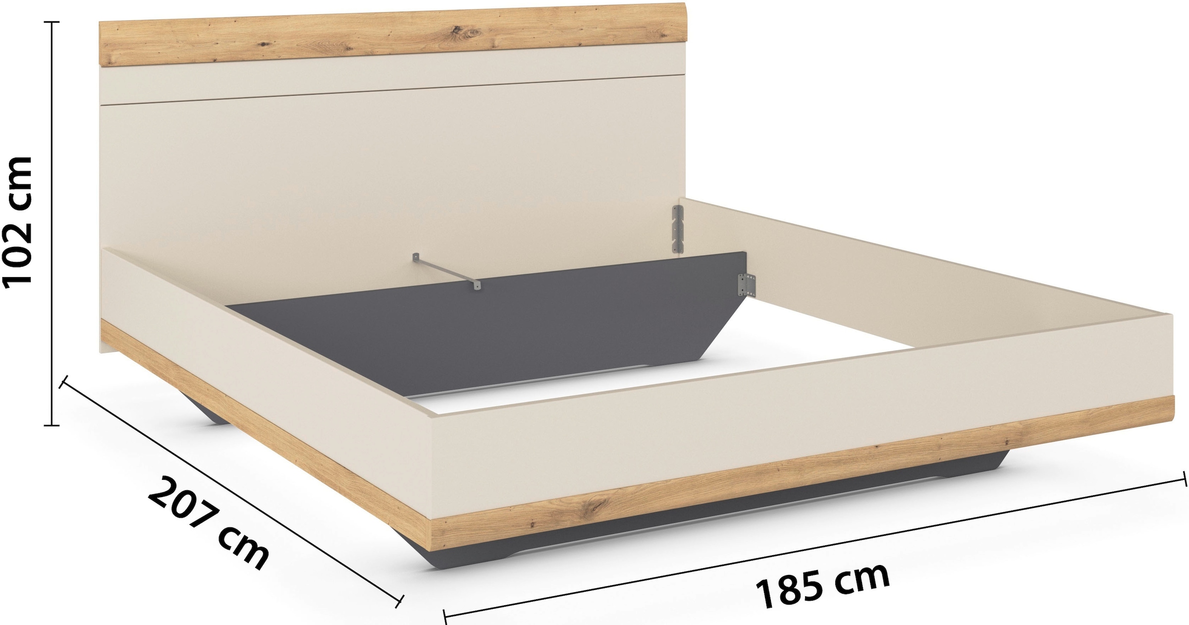 rauch Lit futon »Bett Doppelbett Holzbett SAJO« avec accents de couleur à hauteur d'assise confortable MADE IN GERMANY