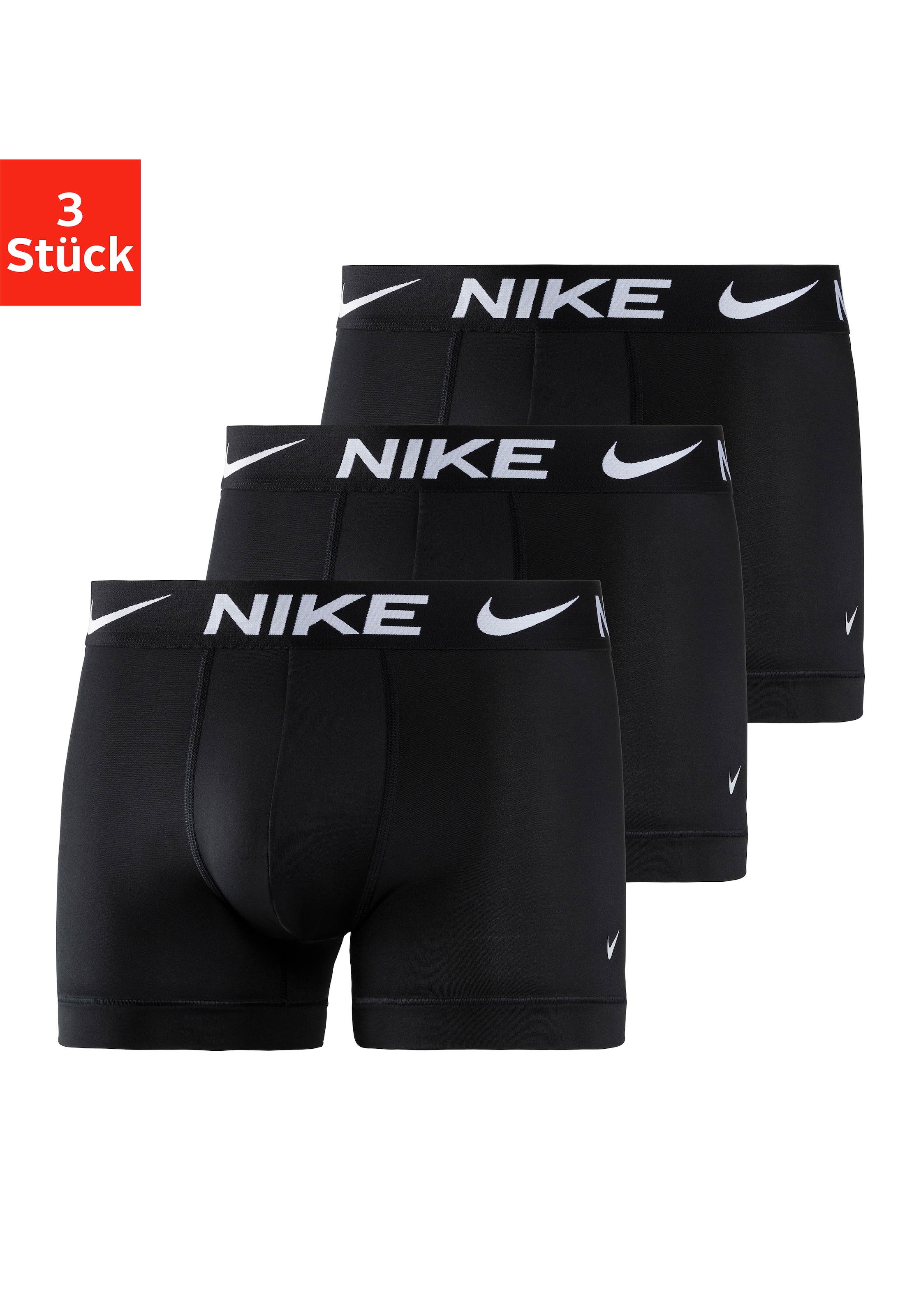 NIKE Underwear Tronc »TRUNK 3PK« Paquet, 3er, 3 cuis mit Logo-Elastikbund