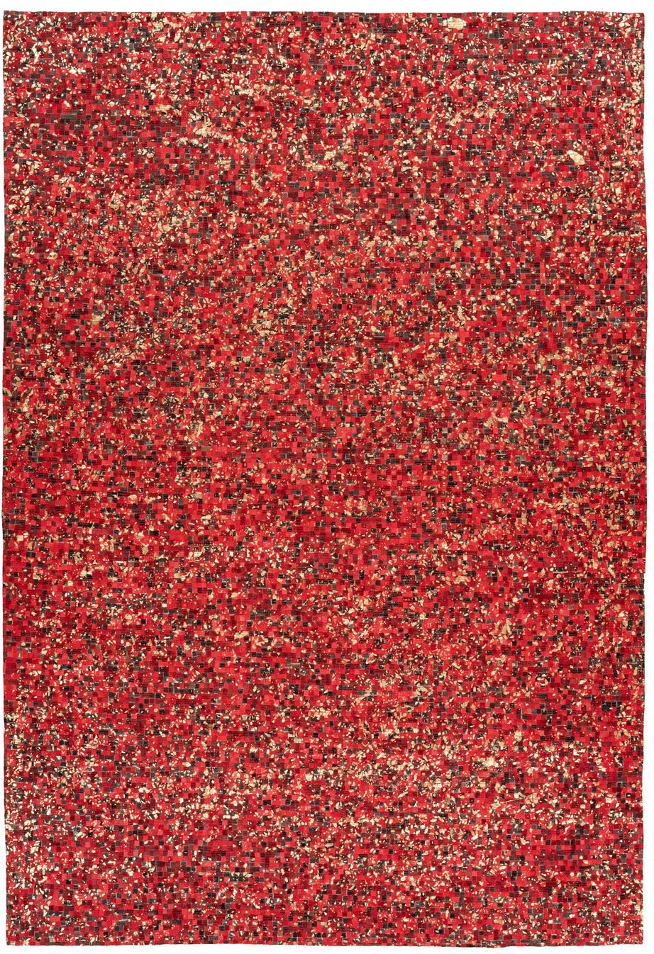 Arte Espina Teppich »Finish 100« rechteckig 5 mm Höhe natürlicher Lederteppich,mit glänzender Metallic-Farbe,Rücken aus Filz