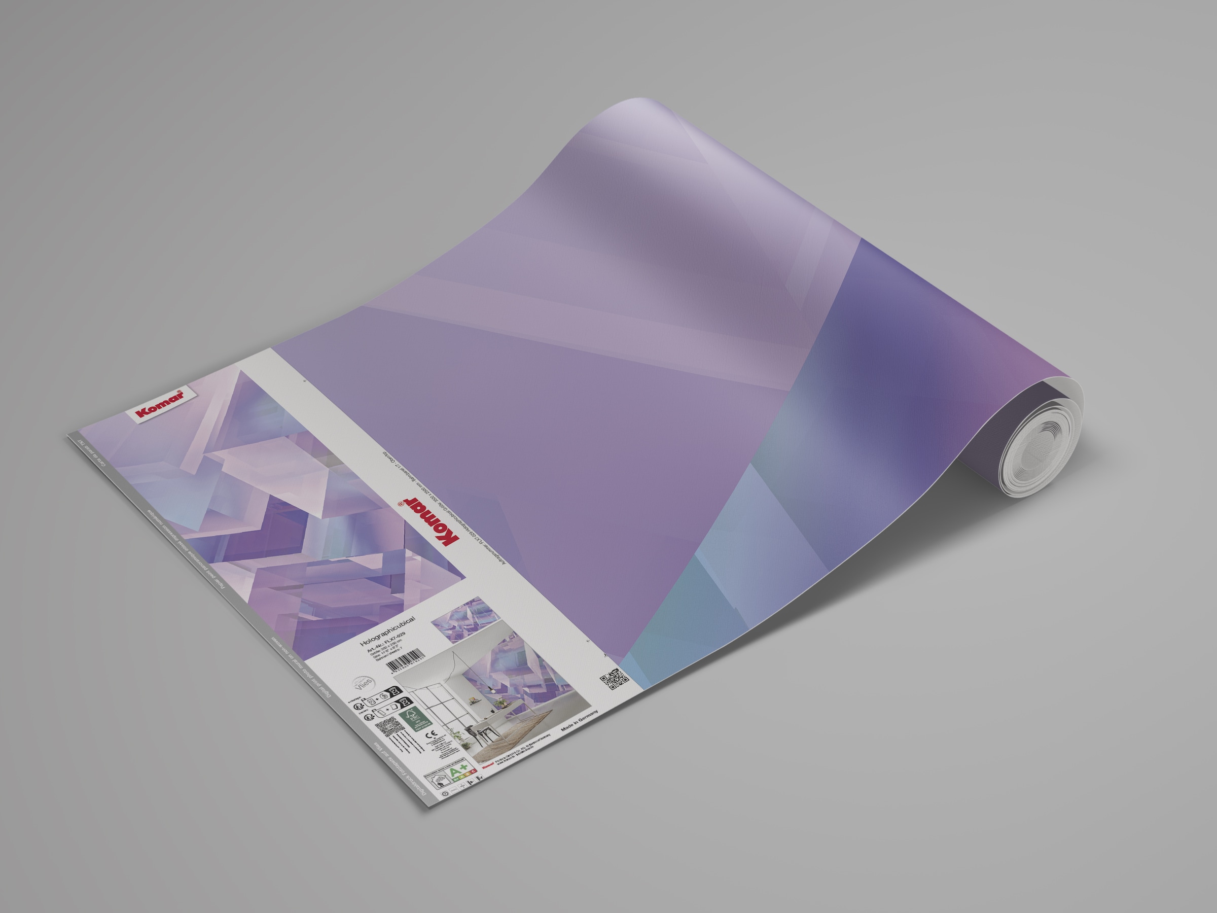 Komar Fototapete »Komar Vlies Fototapete - Holographicubical - Grösse 350 x 250 cm« bedruckt glatt