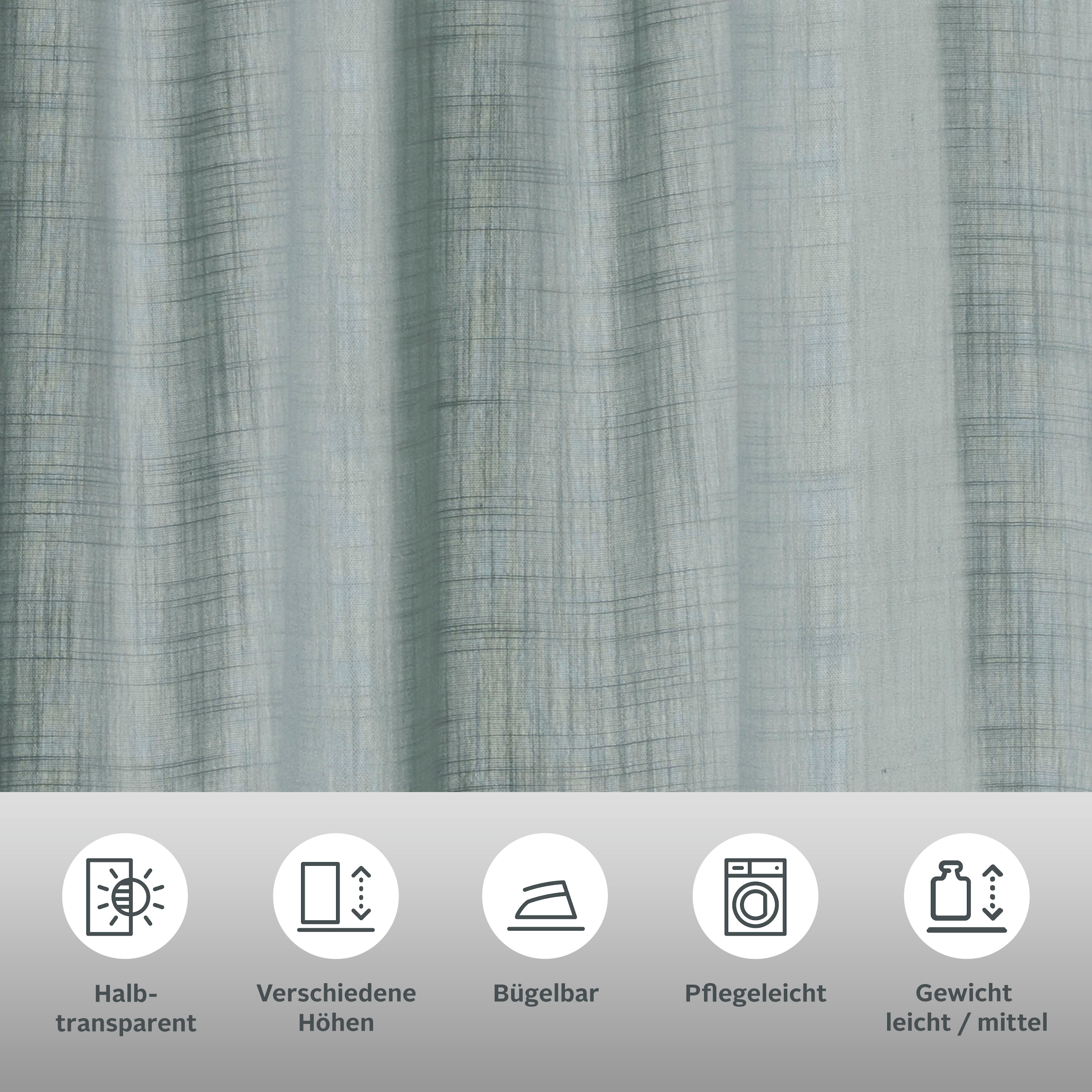 Home affaire Rideau »Linsdorf« Bande multifonctionnelle 1 cuis tlg. Leinenstruktur, halbtransparent