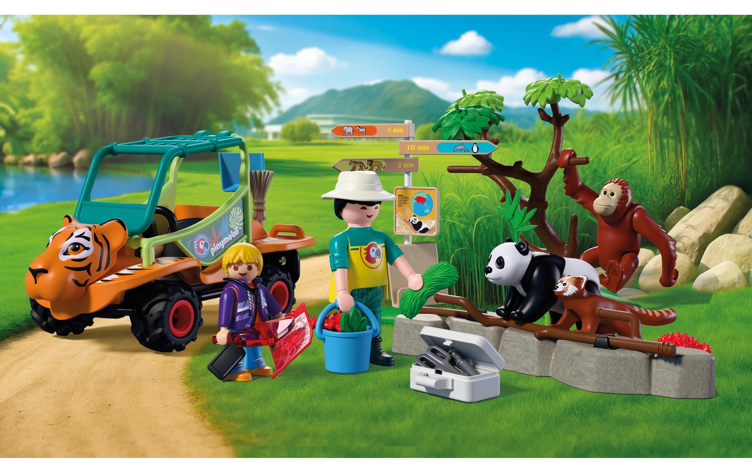 Playmobil® Konstruktions-Spielset »Zoo: Tierpflegermobil (72072), Animals & Friends« Made in Europe