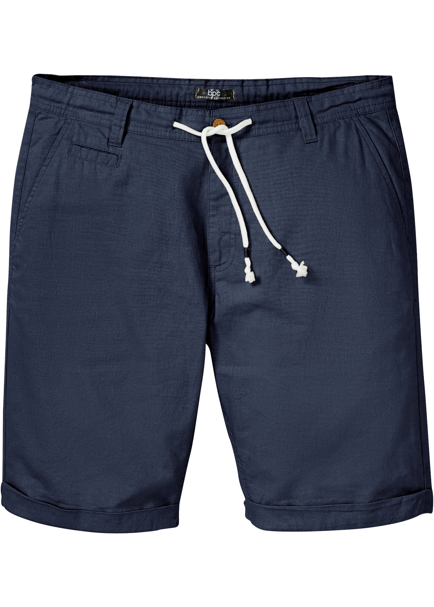 bonprix Bermuda  en mélange lin-coton, coupe Regular Fit, avec lien à la taille