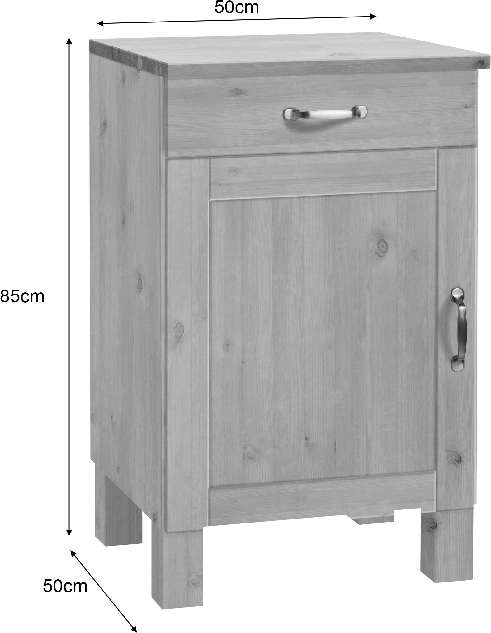 Home affaire Unterschrank »Alby« Breite 50 cm, 1 Tür, 1 Schublade