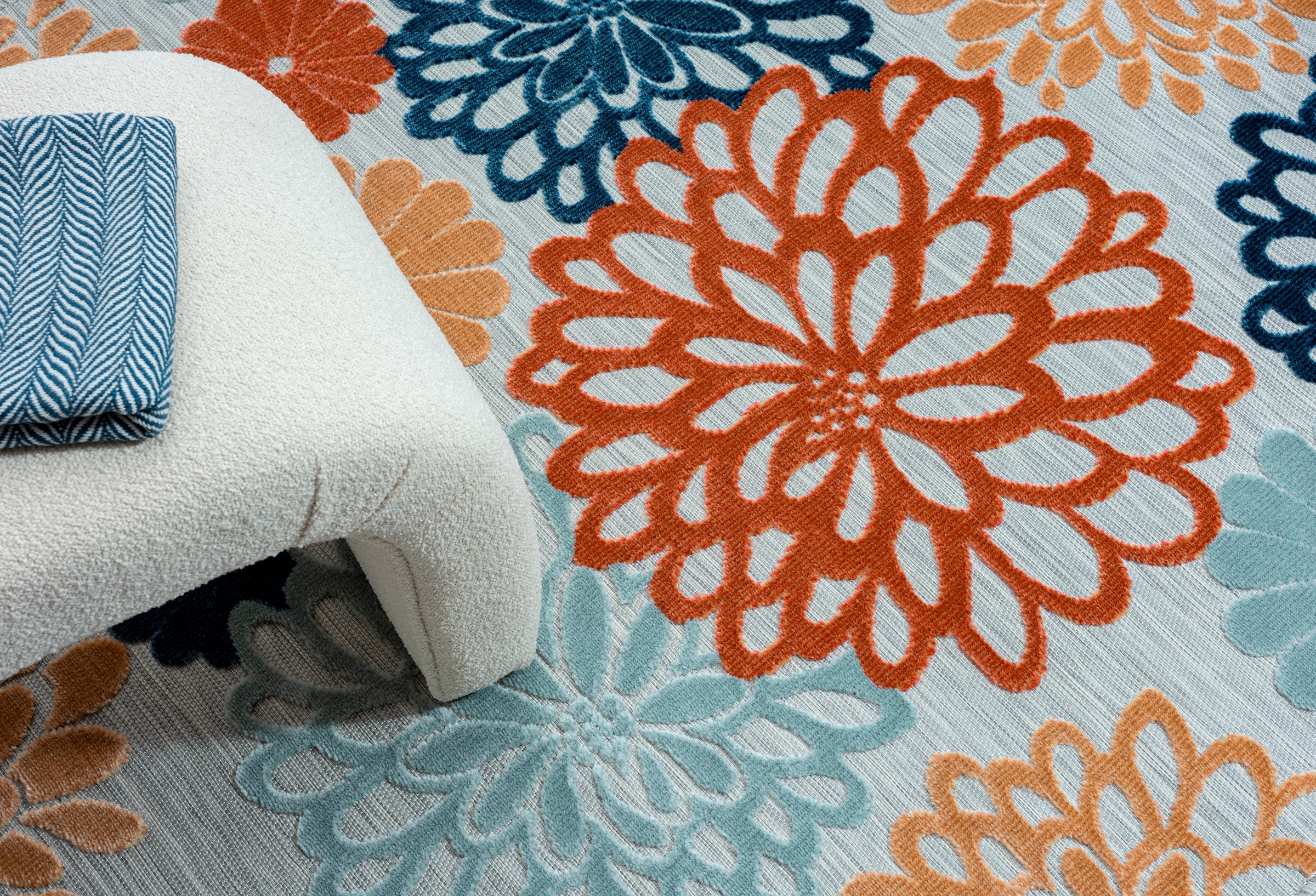 GOODproduct Teppich »Tamsin, LAGERRÄUMUNG!« rechteckig 8 mm Höhe Hoch-Tief Effekt, In- und Outdoor geeignet, Terrasse & Balkon