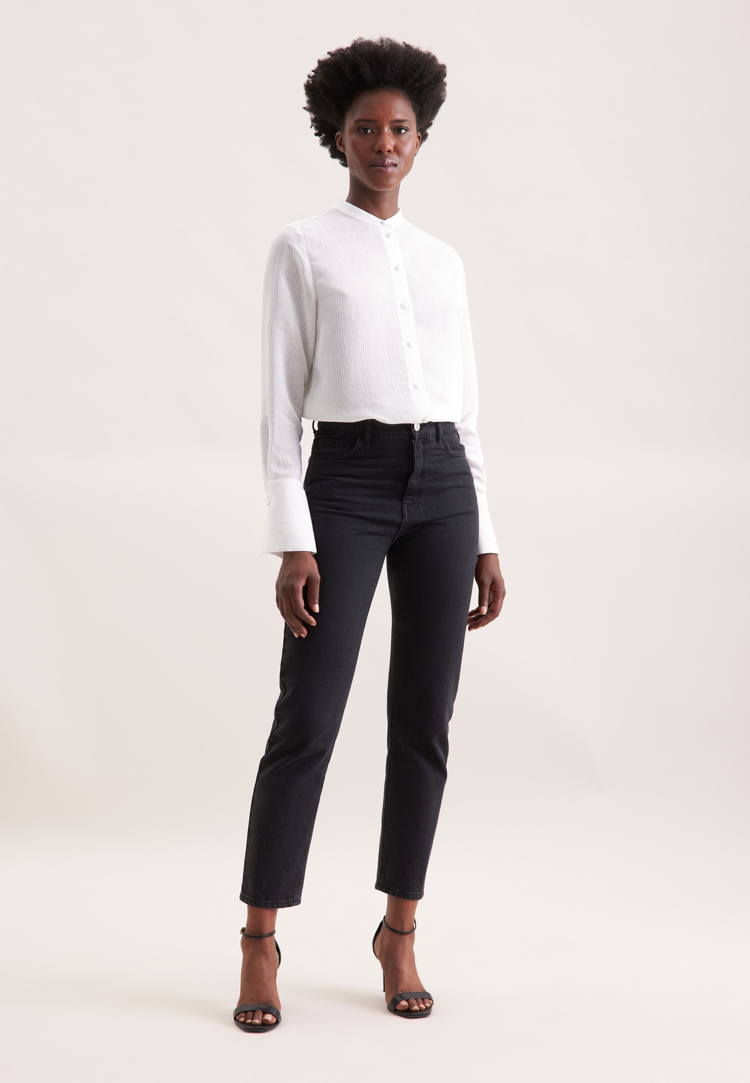 seidensticker Blouse classique col montant 1/1 uni