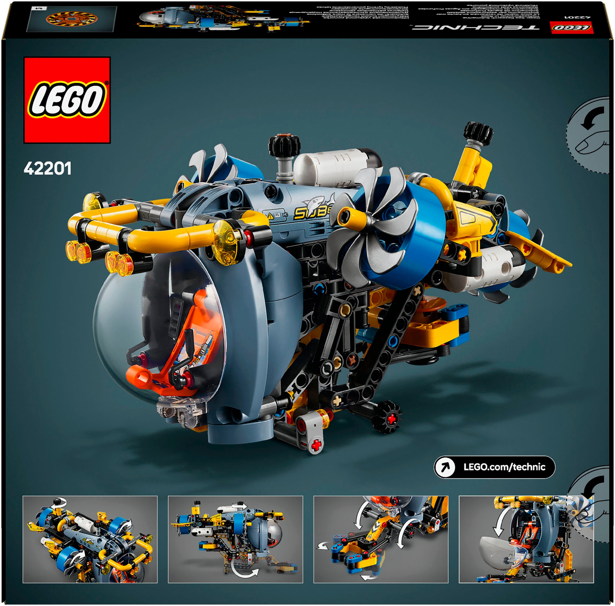 LEGO® Konstruktionsspielsteine »Tiefseeforscher U-Boot (42201), LEGO Technic« Made in Europe