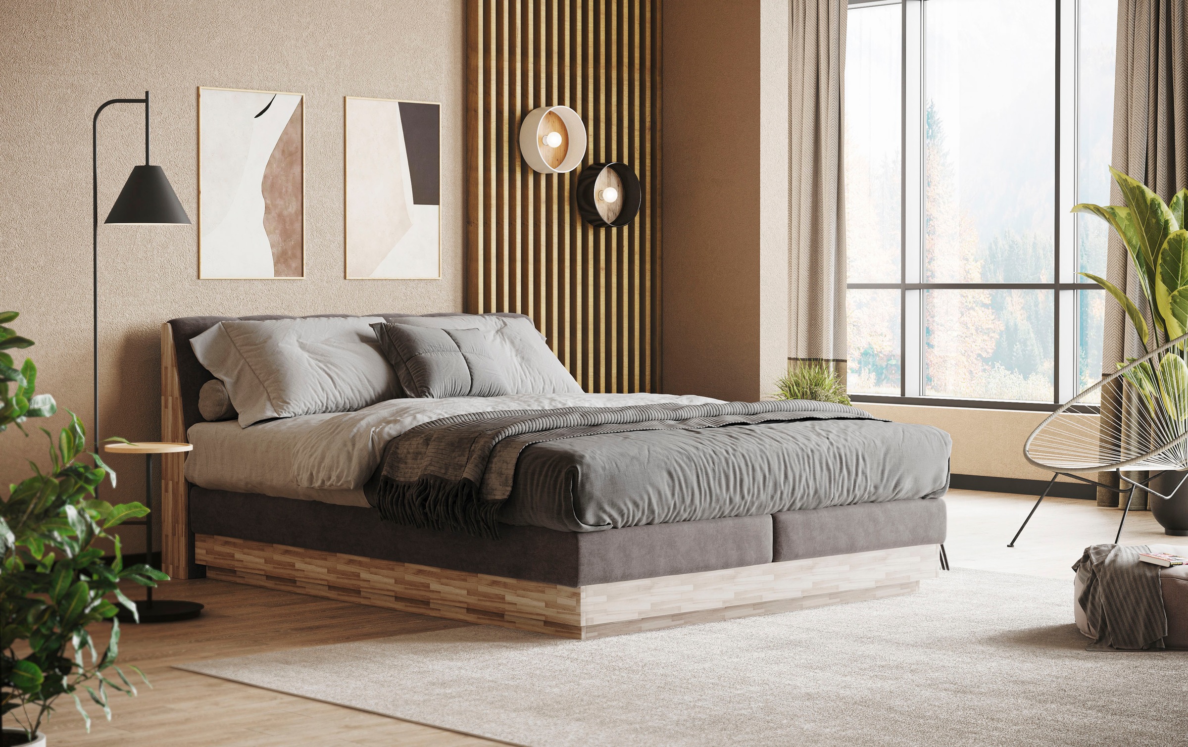 Home affaire Lit boxspring »Naome« lit boxspring, incluant surmatelas