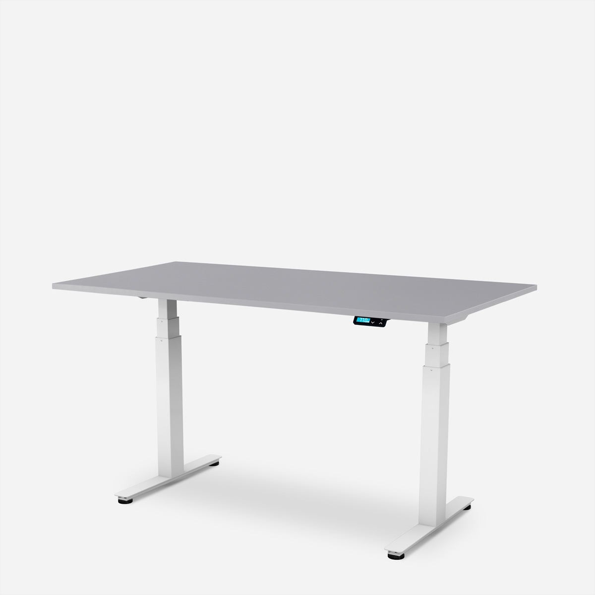   »WRK21 Schreibtisch Work 180 x 80 cm, Höhenverstellbar, Grau Uni / Weiss« ()