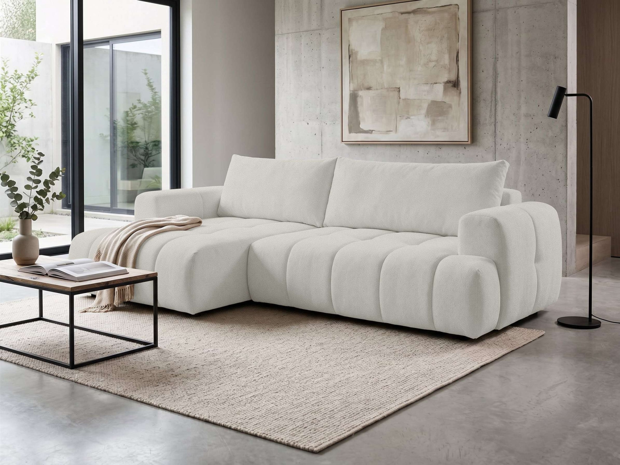 GOODproduct Canapé d'angle »LIOORA Schlafsofa mit Bettkasten, Breite 265 cm, Verlässliche Qualität« Forme en L avec fonction lit et coffre, méridienne droite/gauche