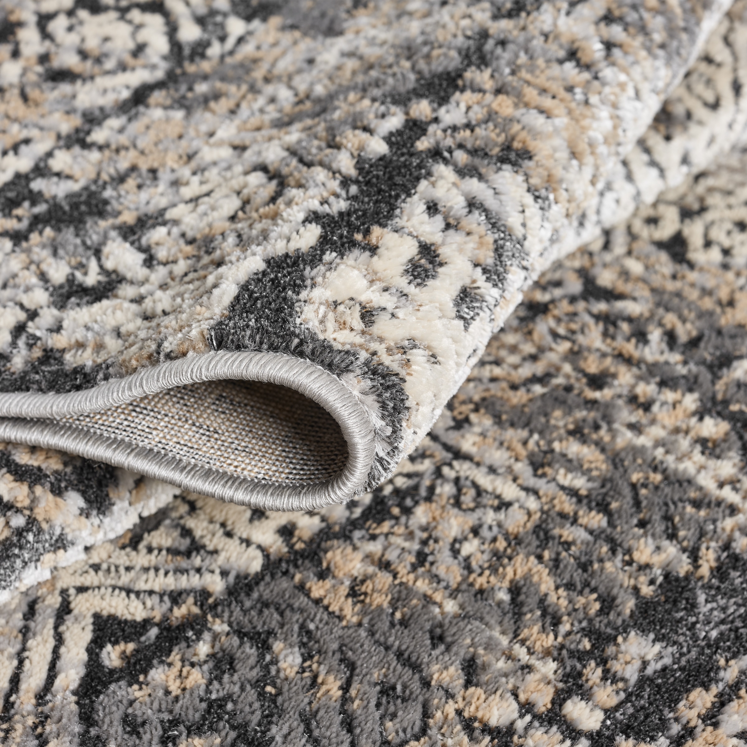 GOODproduct Teppich »Selin« rechteckig 9 mm Höhe dezenter Glanz, Schrumpf-Garn-Effekt, im Vintage-Look, dichte Qualität