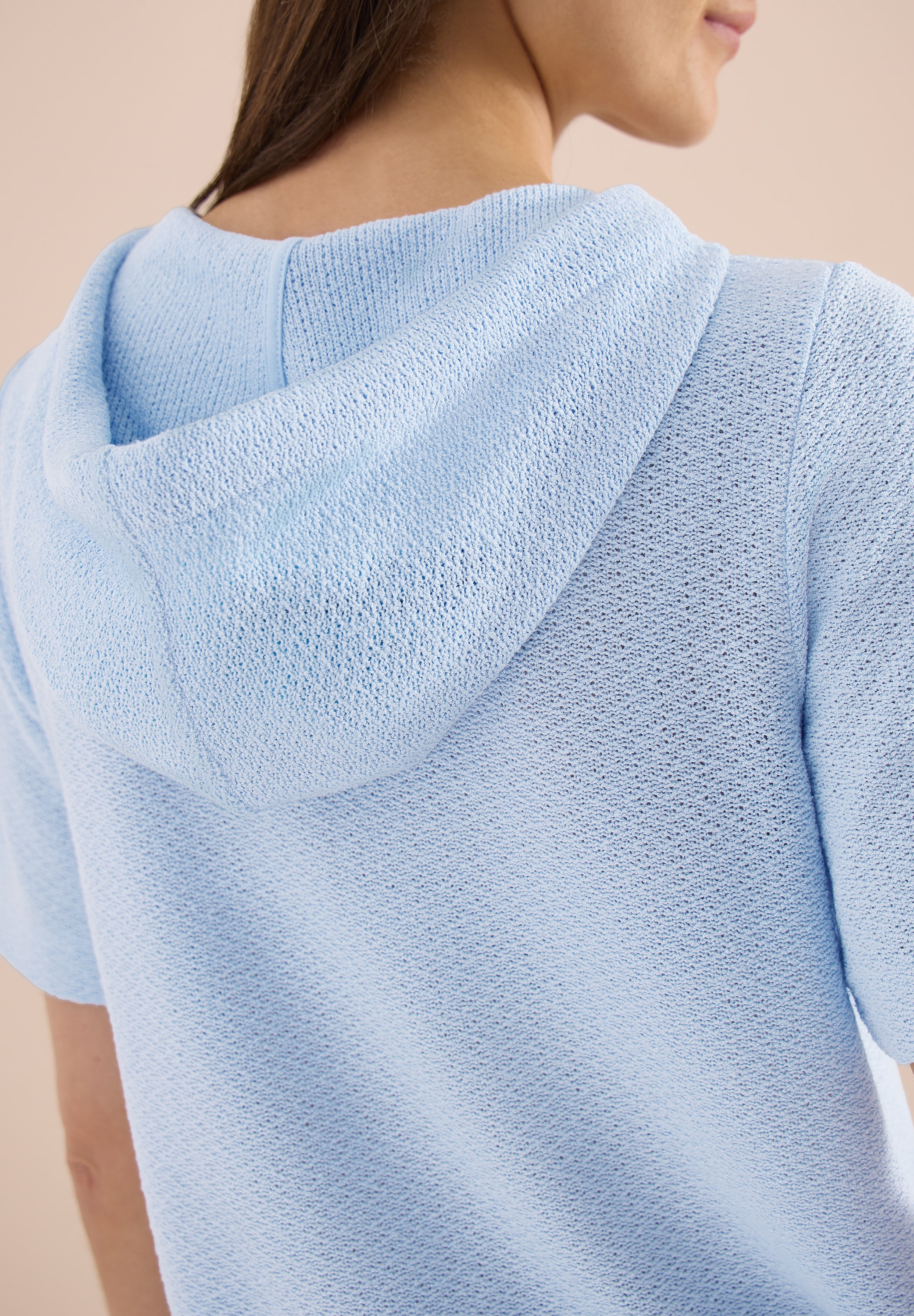 Cecil Kapuzenshirt Sommershirt mit Hoodie und Struktur