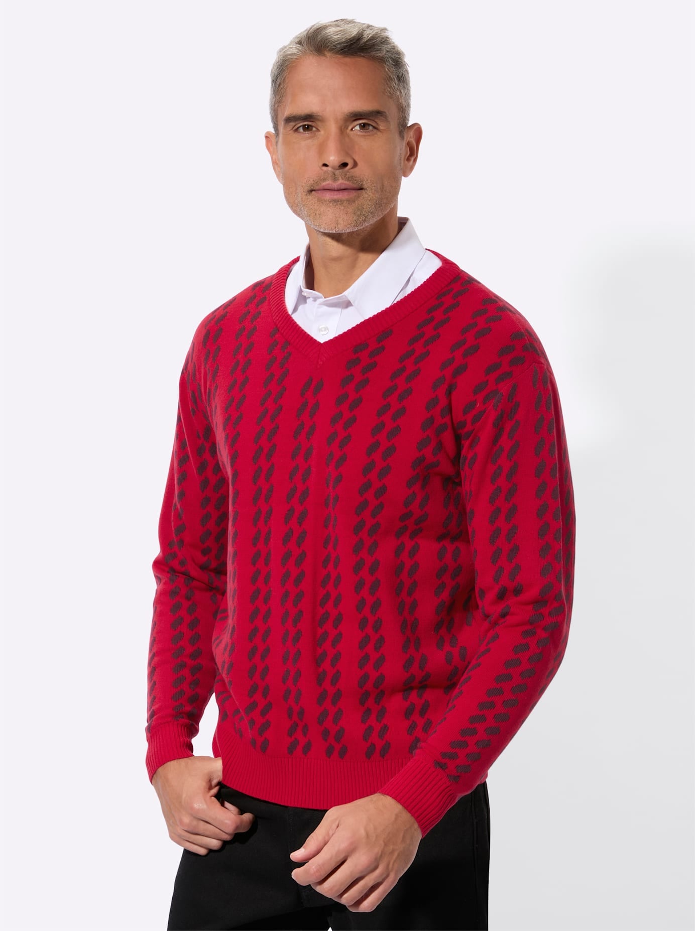 Classic Pull col V »V-Pullover«