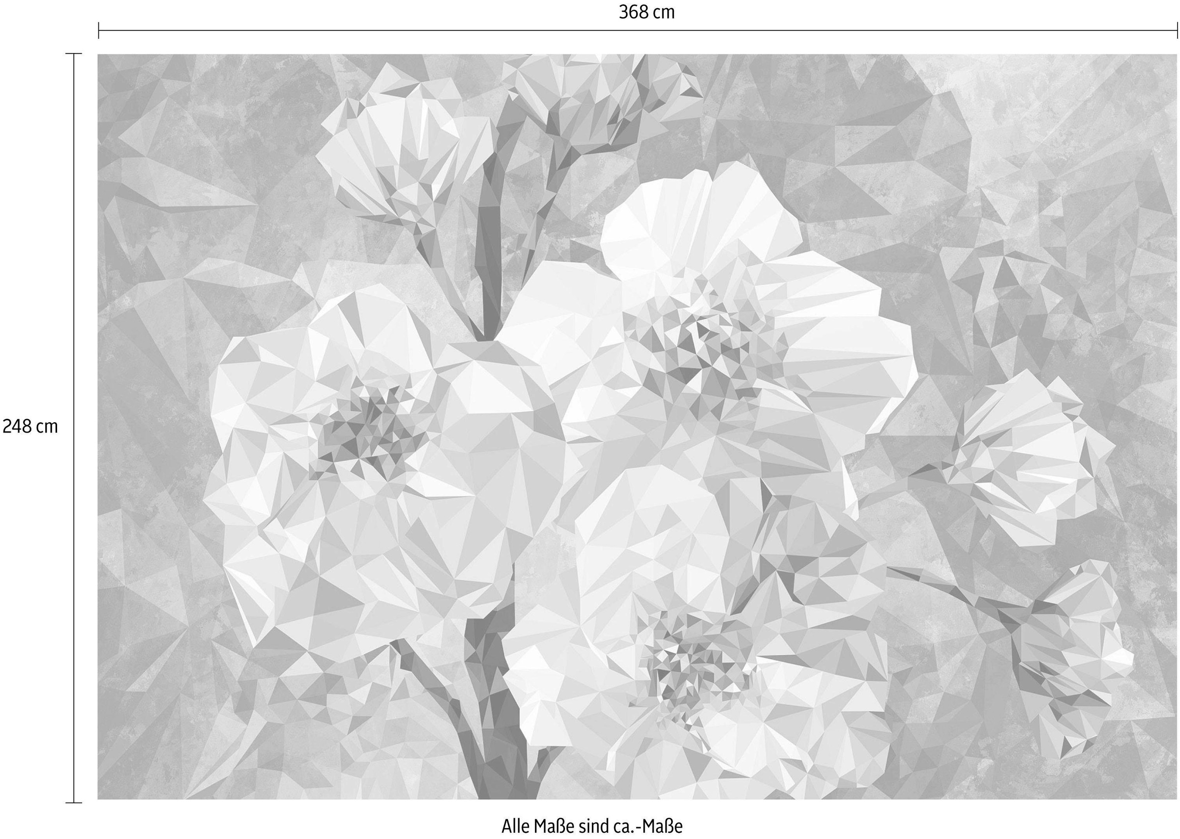Komar Vliestapete »Vlies  - Blooming Gems - Grösse 368 x 248 cm« bedruckt glatt Wohnzimmer, Schlafzimmer