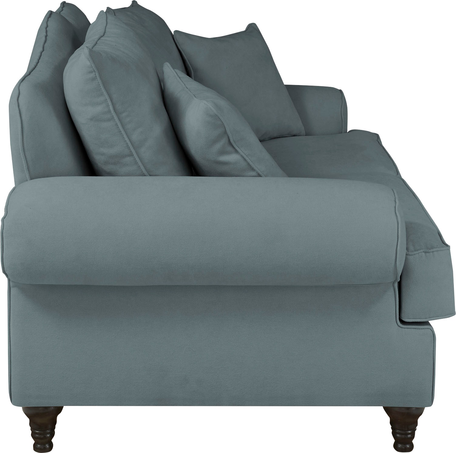 GOODproduct 2-places »Westminster, Sofa im Landhausstil, Couch mit Zierkissen« rembourrage à ressorts, pied tourné, revêtement microfibre de haute qualité