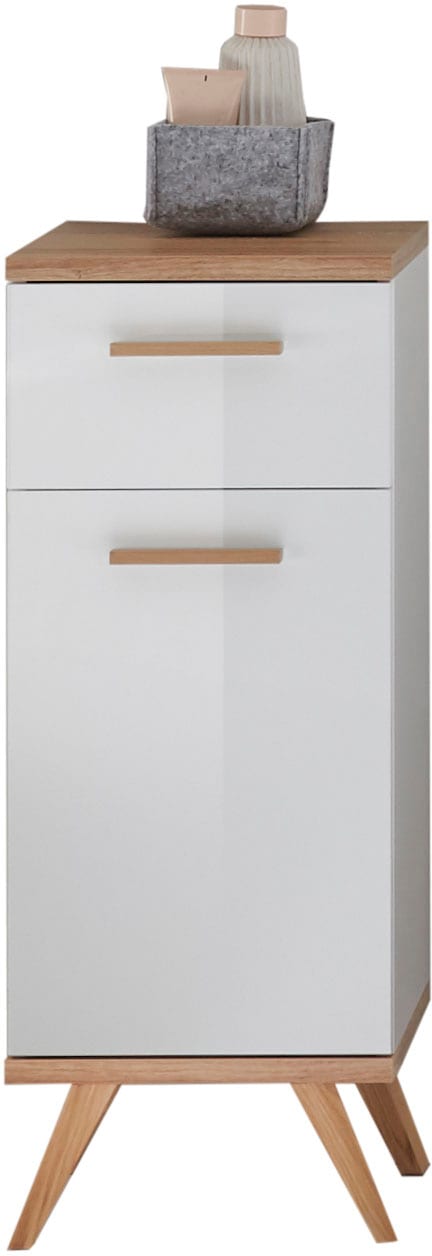 Saphir Ensemble de meubles de salle de bain »Quickset 4-teilig, Waschbeckenunterschrank mit LED-Spiegel« 5 cuis tlg.